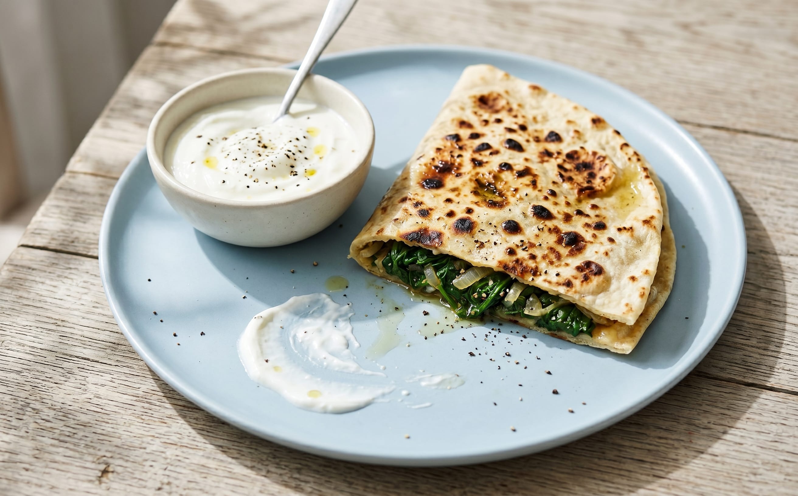 Gutap (Spinach-Stuffed Flatbread)