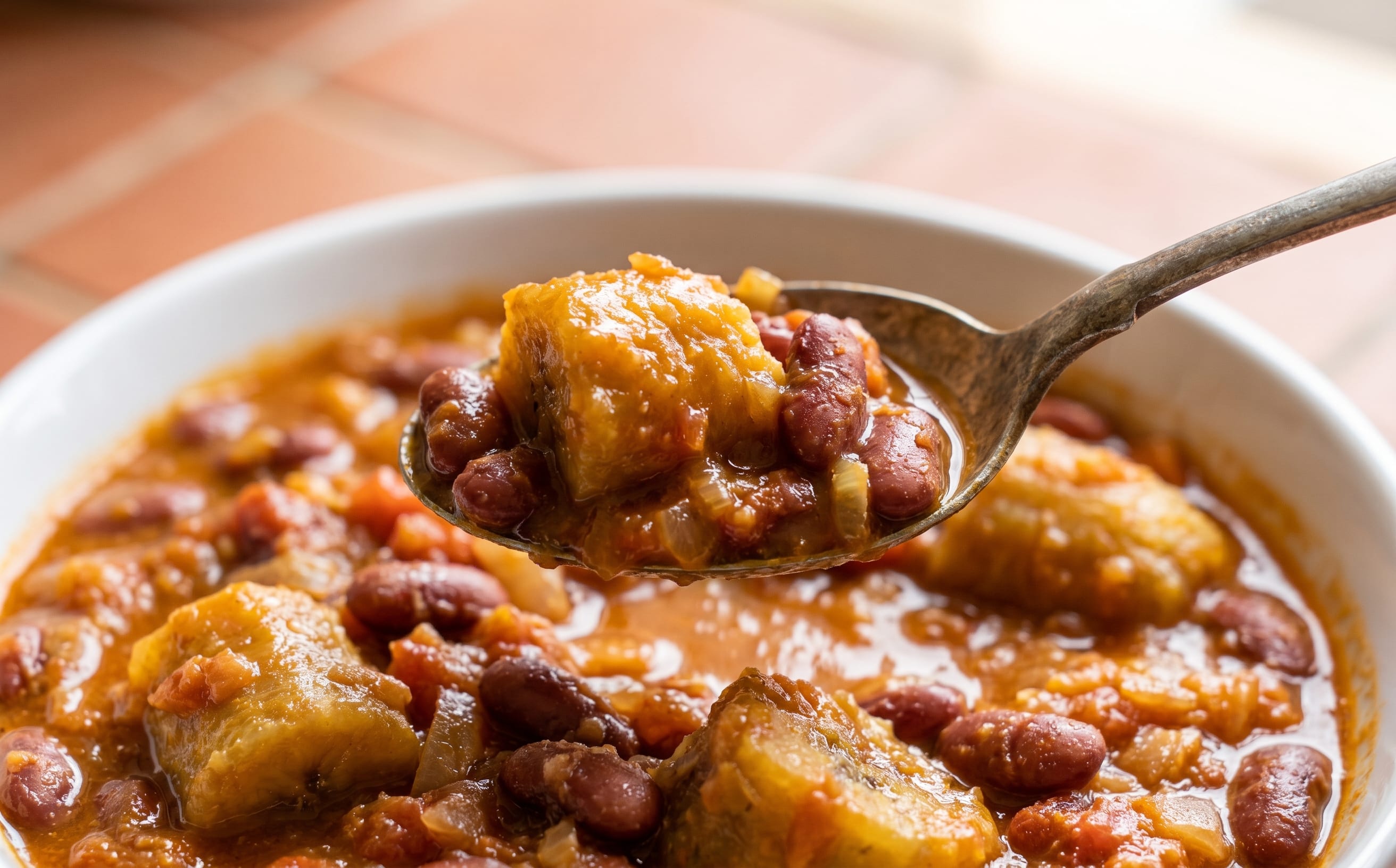 Matoke and Bean Stew