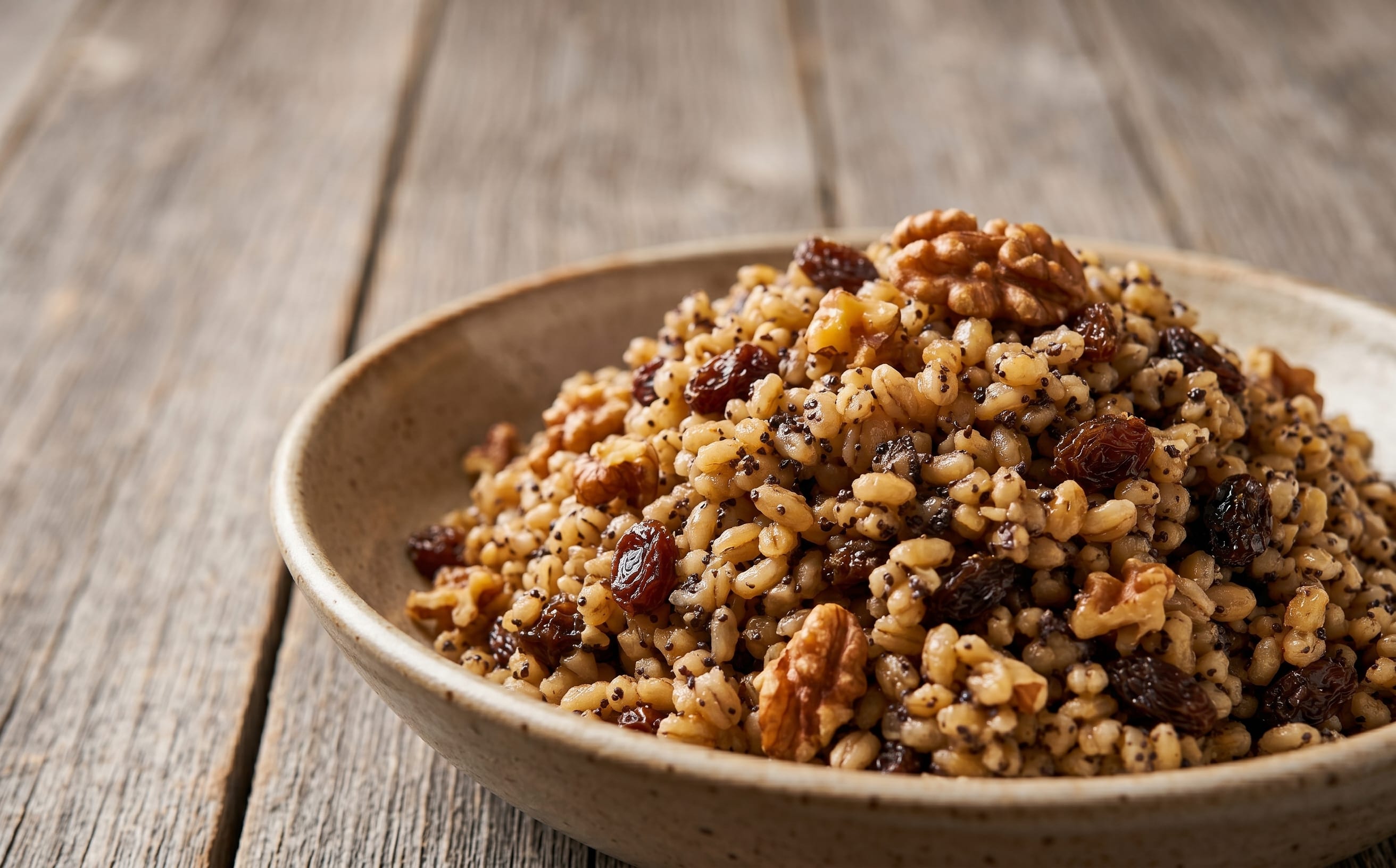 Kutia (Barley, Poppy Seed, and Honey Pudding)