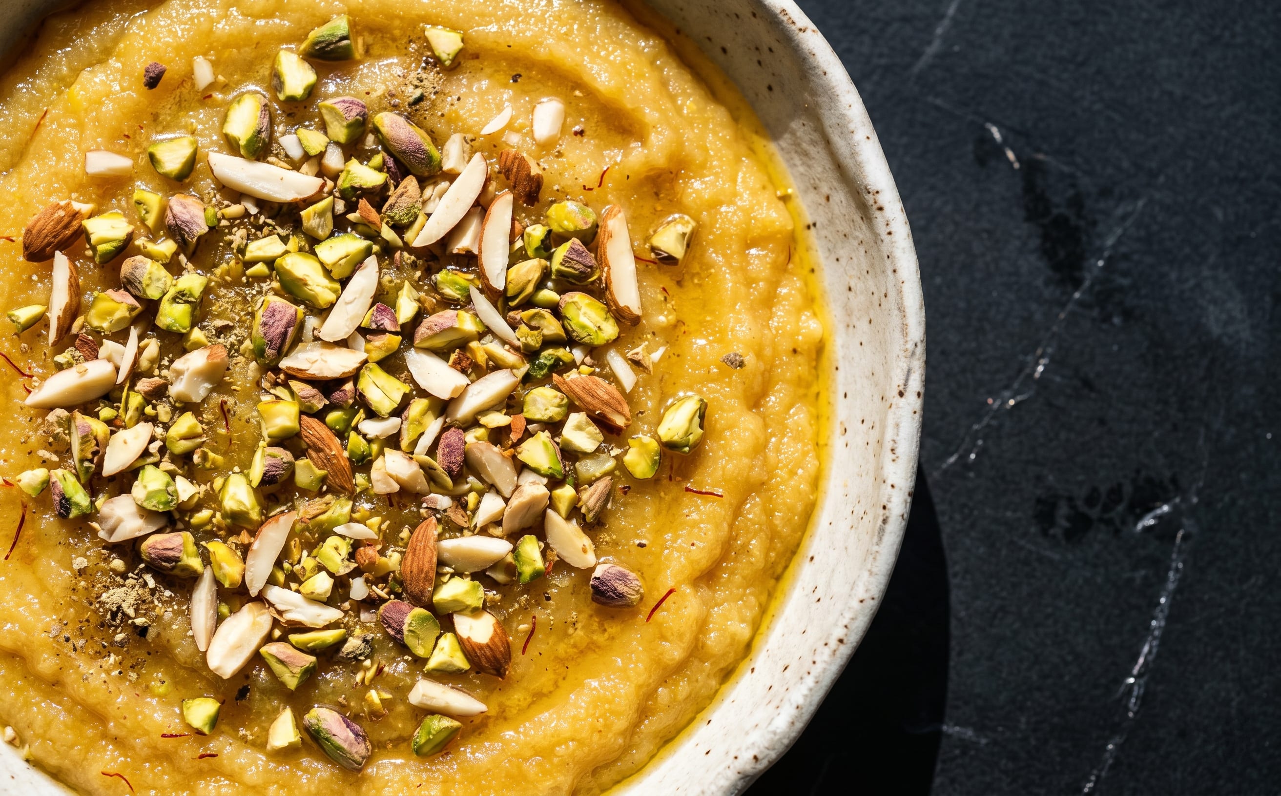 Khabees (Saffron Semolina Pudding)