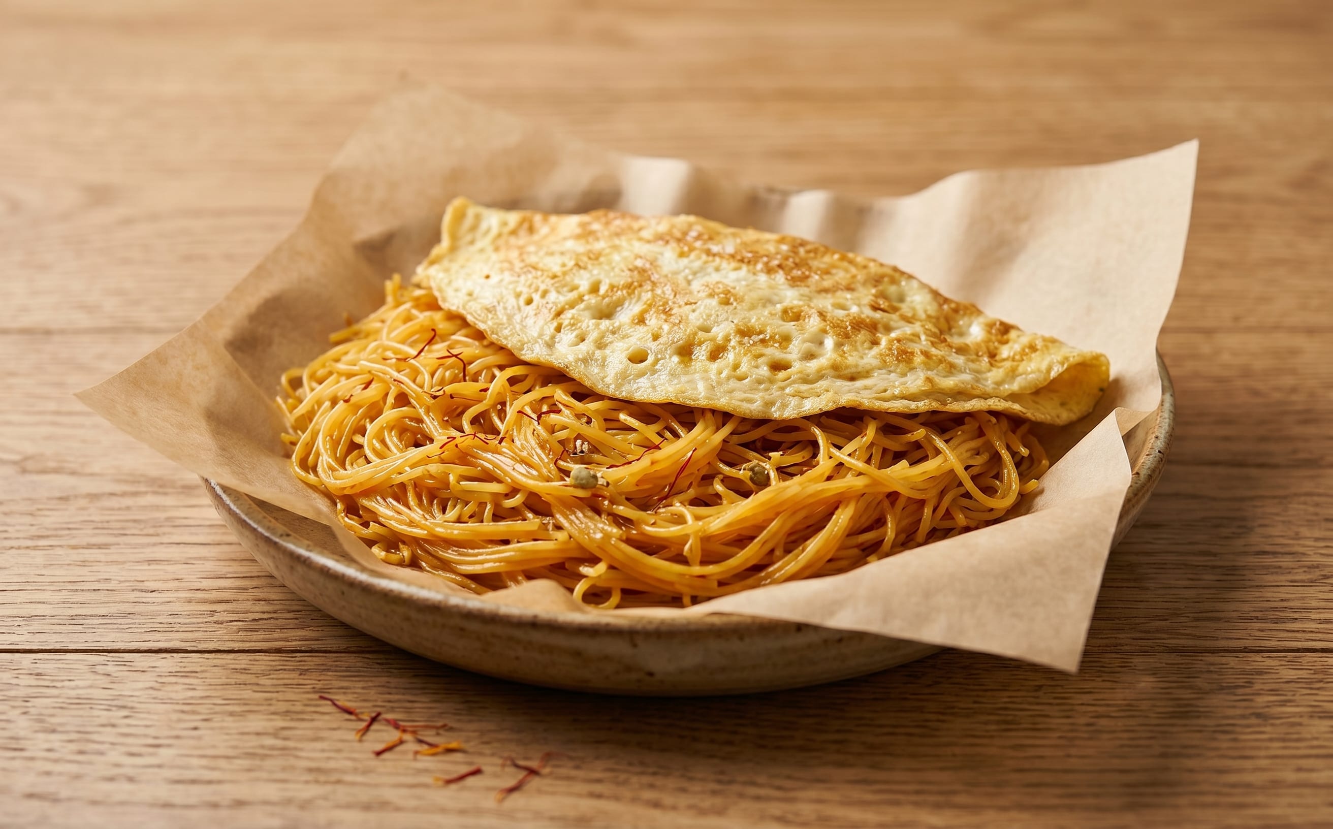 Balaleet (Sweet Saffron Vermicelli with Omelet)