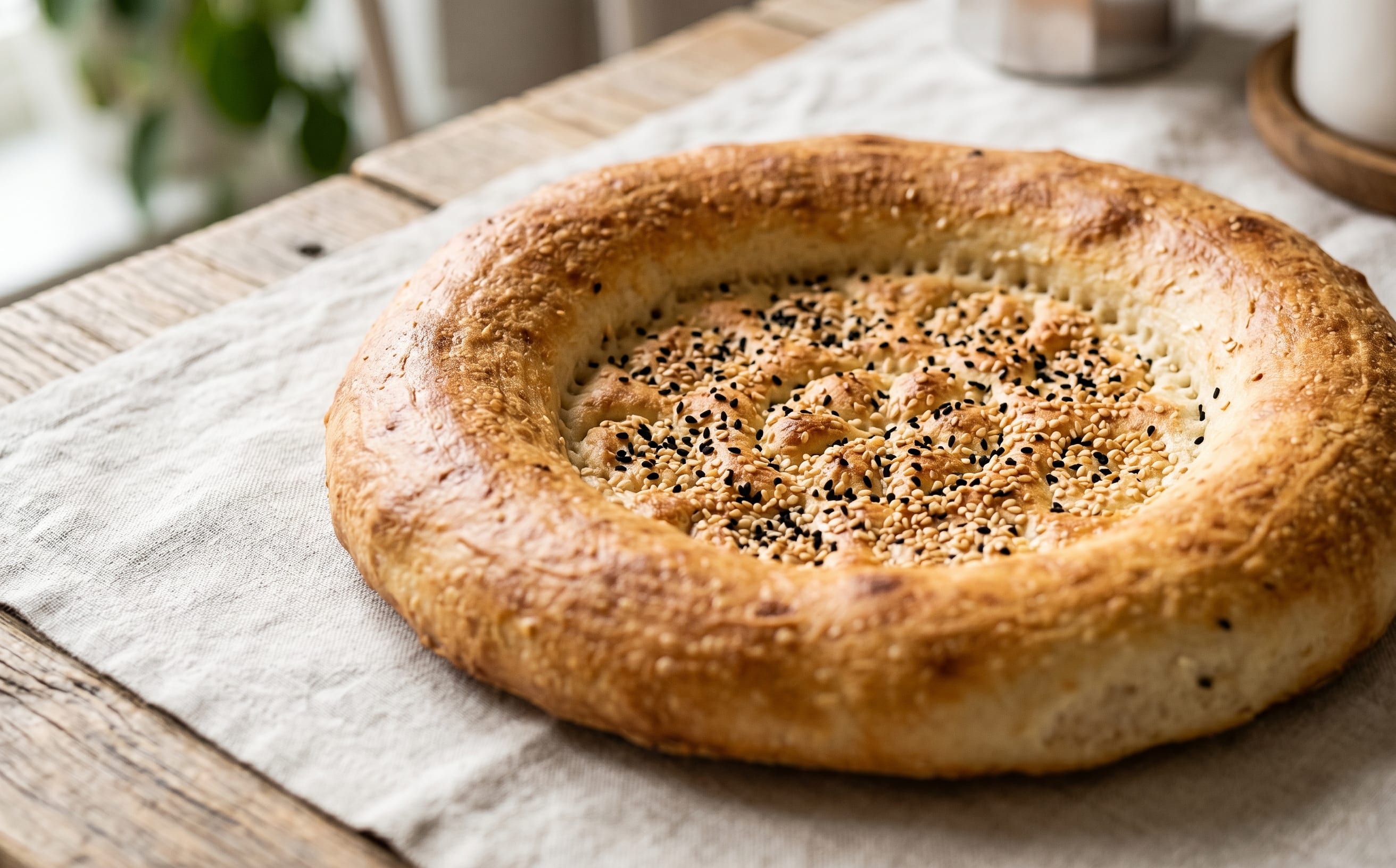 Obi Non (Uzbek Round Flatbread)