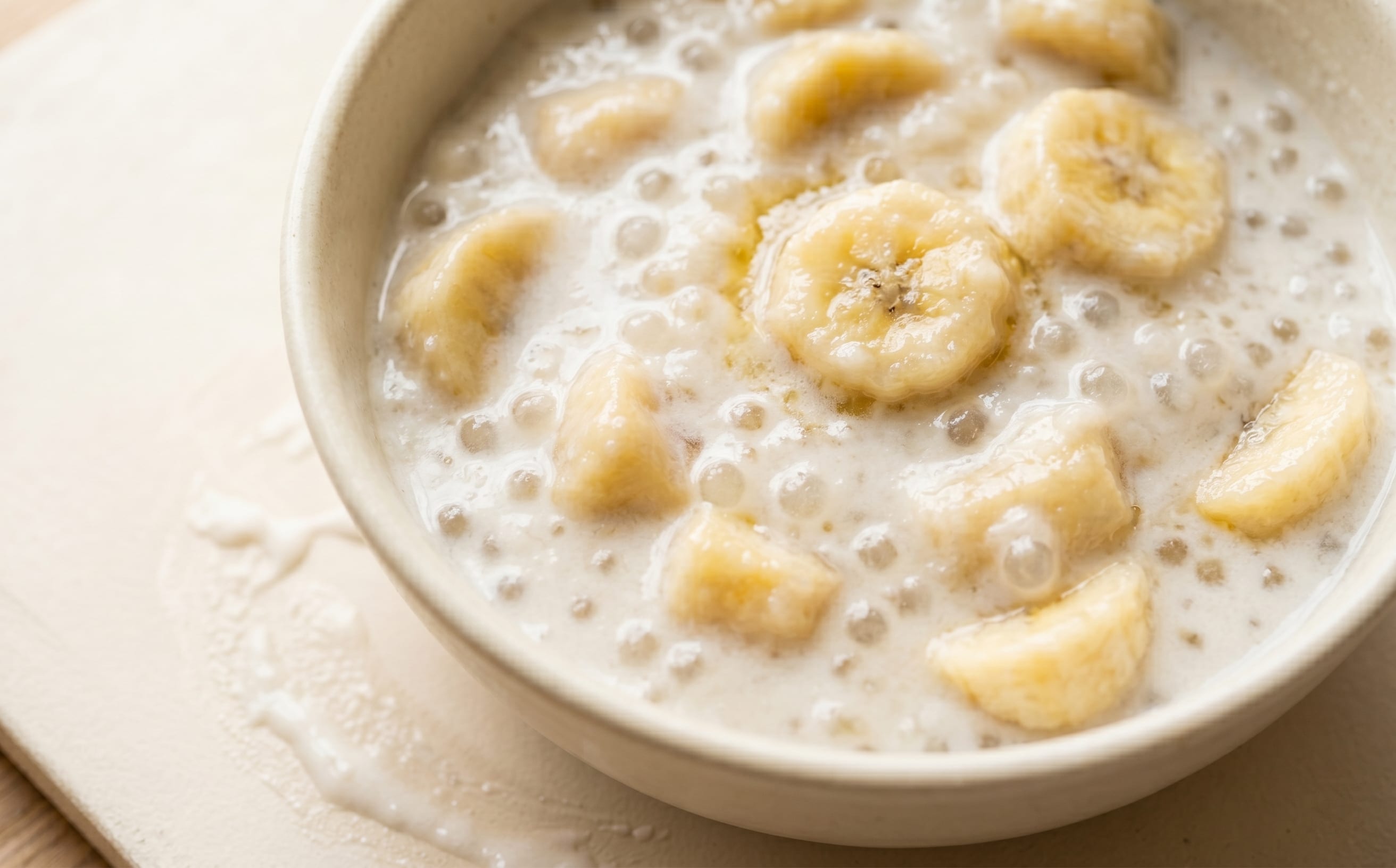 Banana Tapioca Coconut Pudding