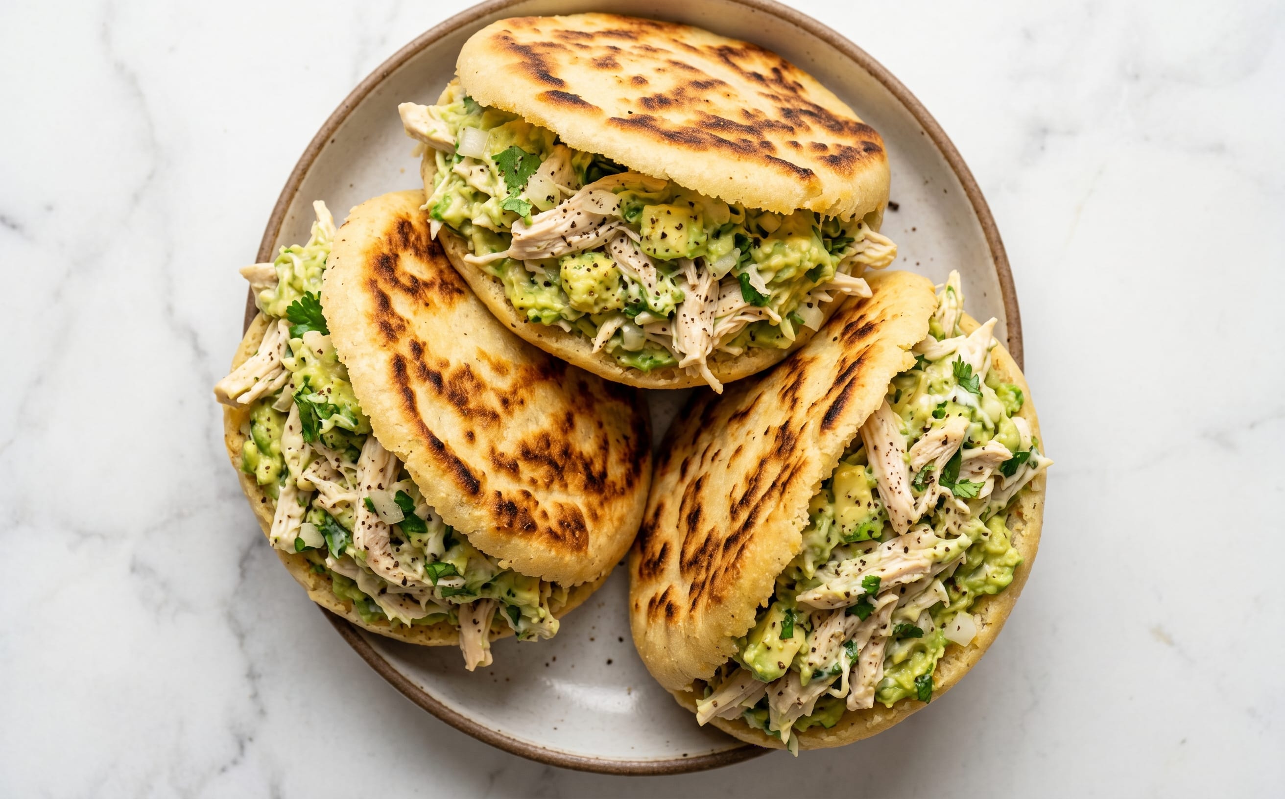 Reina Pepiada (Arepas with Chicken and Avocado)