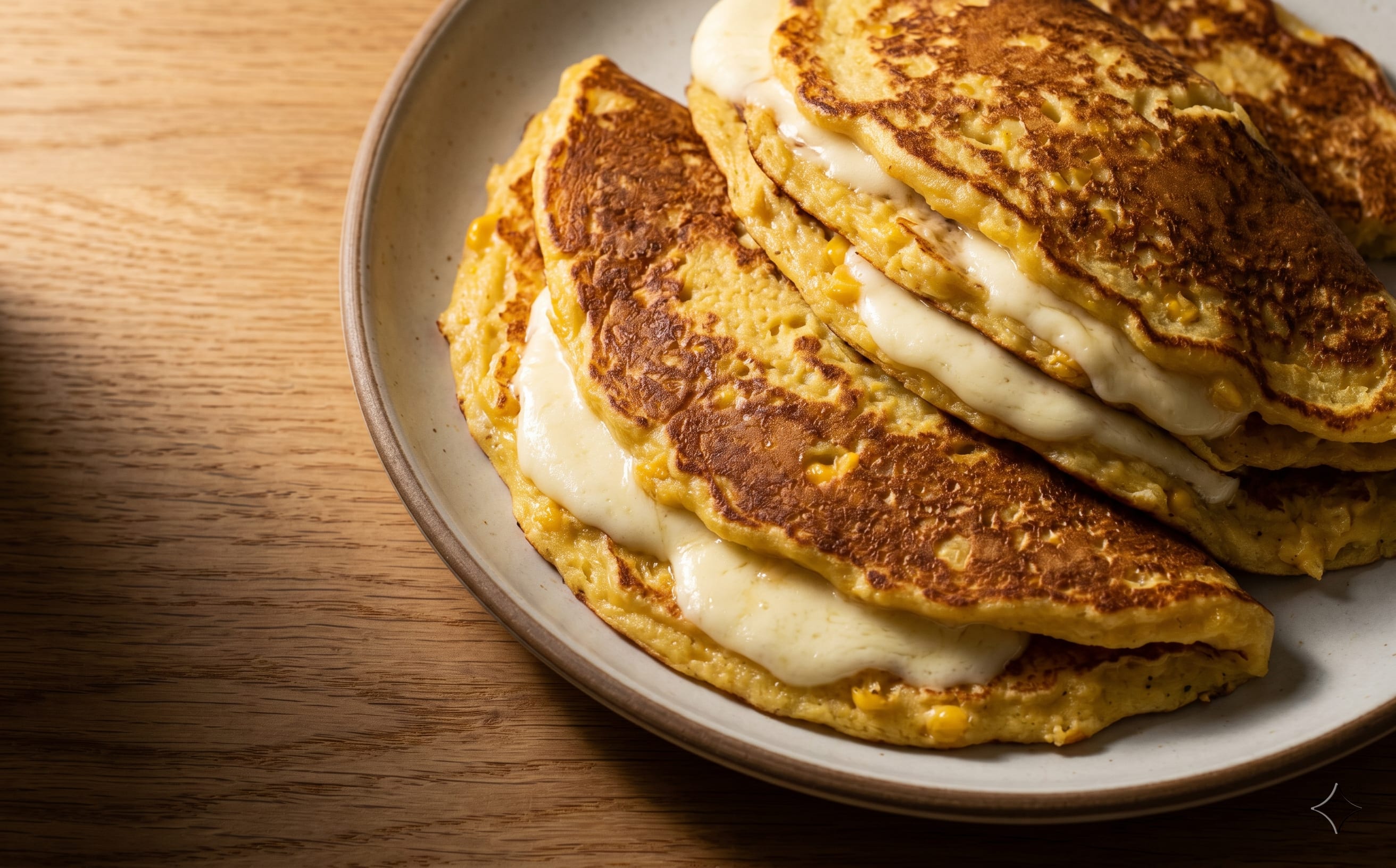 Cachapas con Queso (Sweet Corn Pancakes with Cheese)