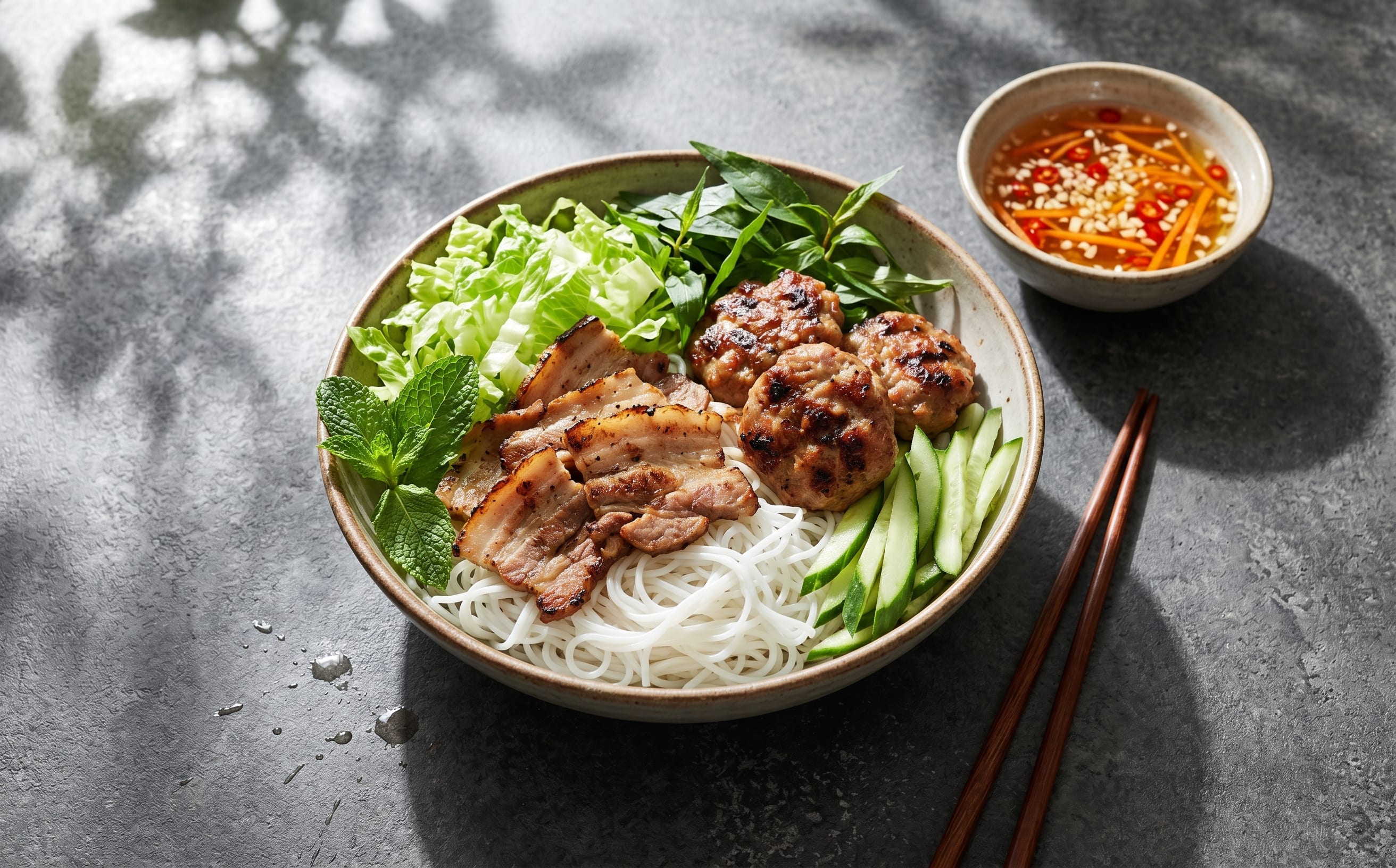 Bún Chả (Grilled Pork with Vermicelli and Dipping Sauce)