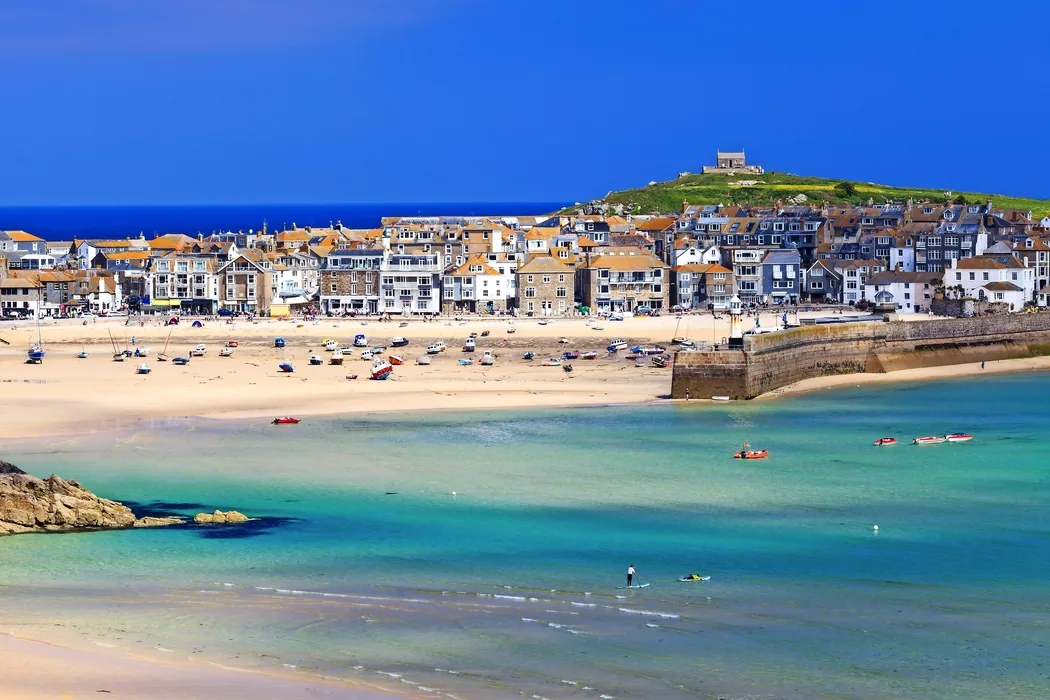 Aussicht auf St. Ives in Cornwall.