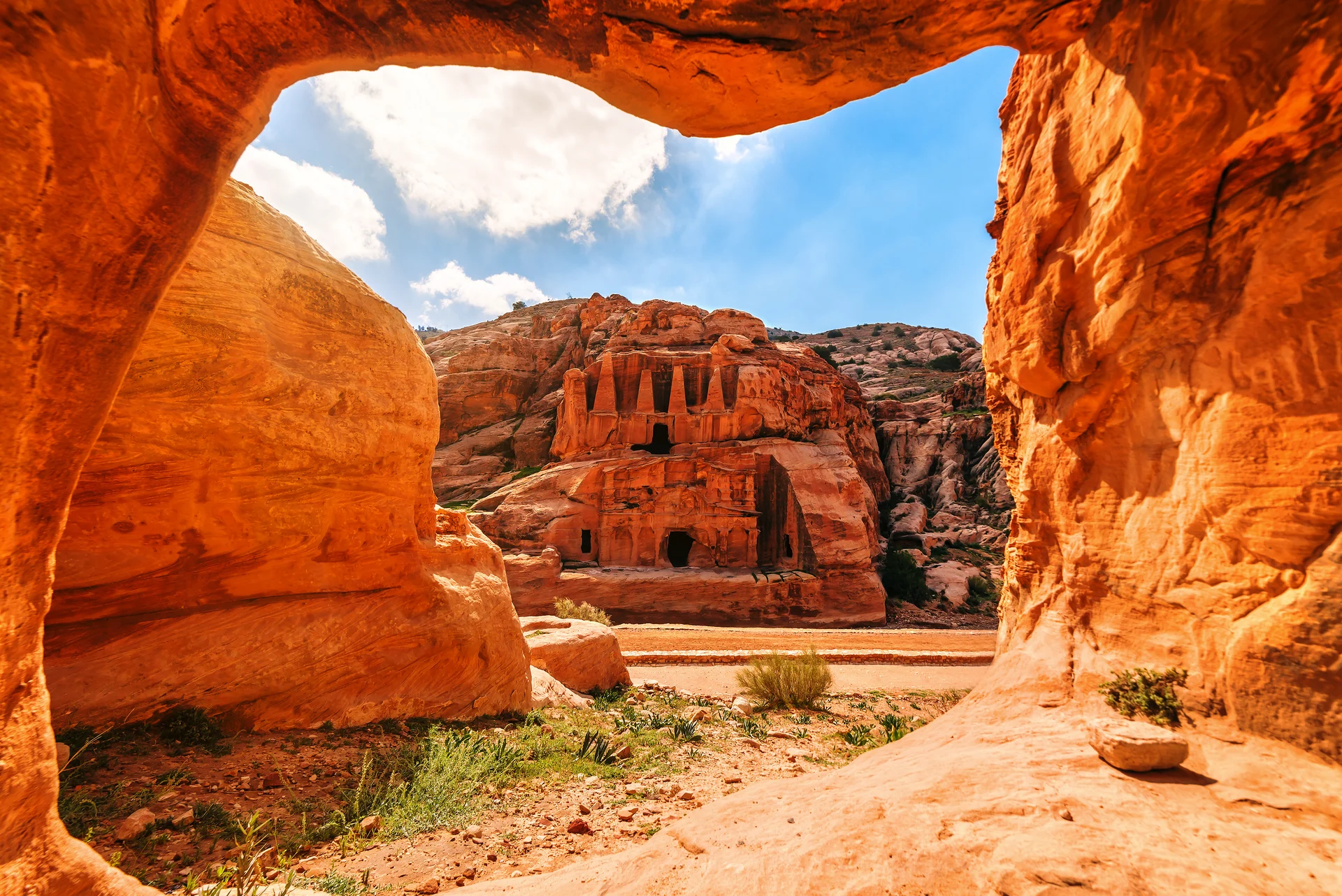 Ruinen von Petra in Jordanien