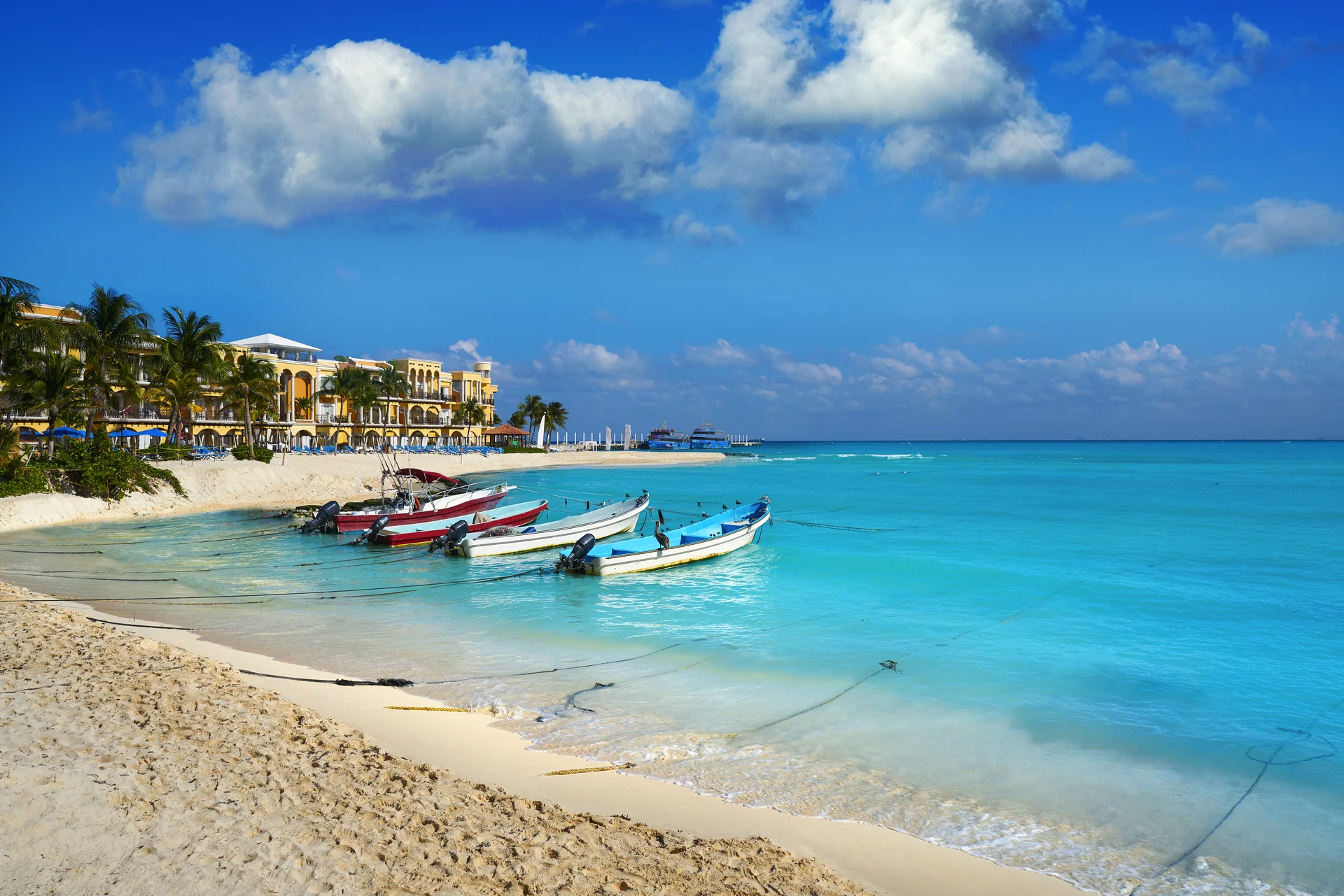 Strand Playa del Carmen an der Riviera Maya Karibik in Maya Mexiko