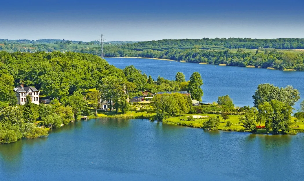 Blick zum Tiefwarensee, Mecklenburg, Deutschland.