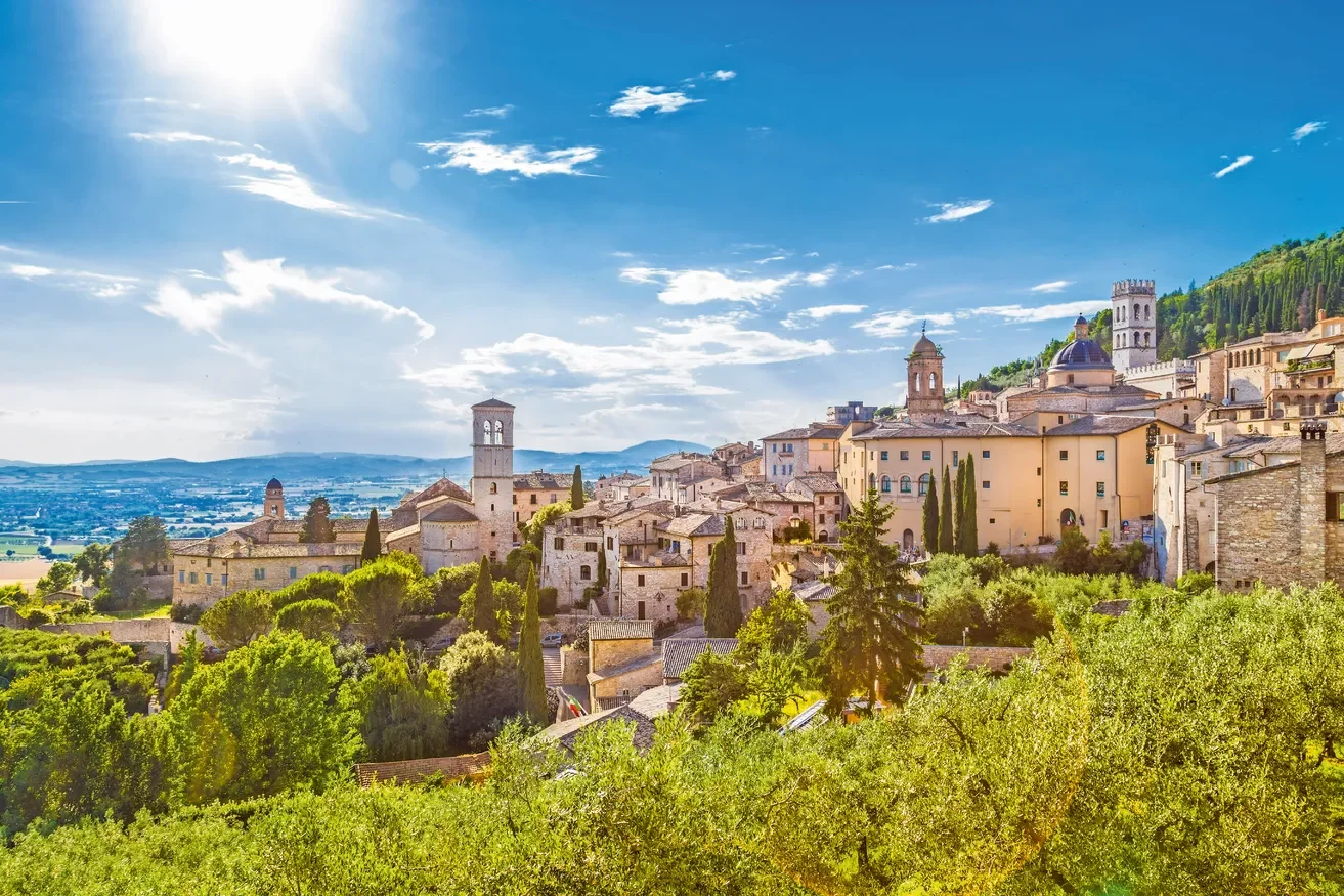 Historische Stadt von Assisi, Umbrien, Italien.