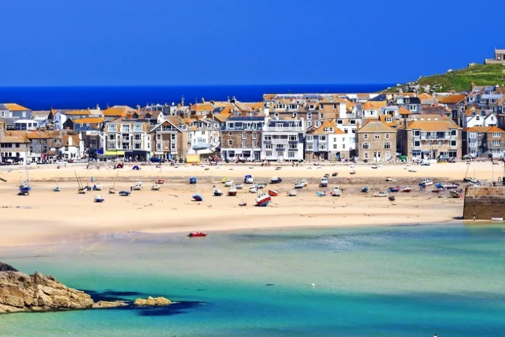 Aussicht auf St. Ives in Cornwall.