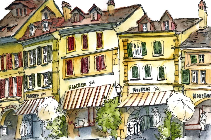 Murten Urban sketchen Susanne Brem