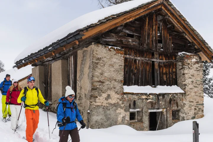 Schneeschuhwandern in Sils-Maria – Fextal