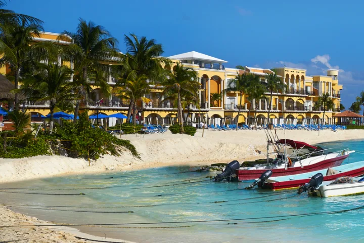 Strand Playa del Carmen an der Riviera Maya Karibik in Maya Mexiko