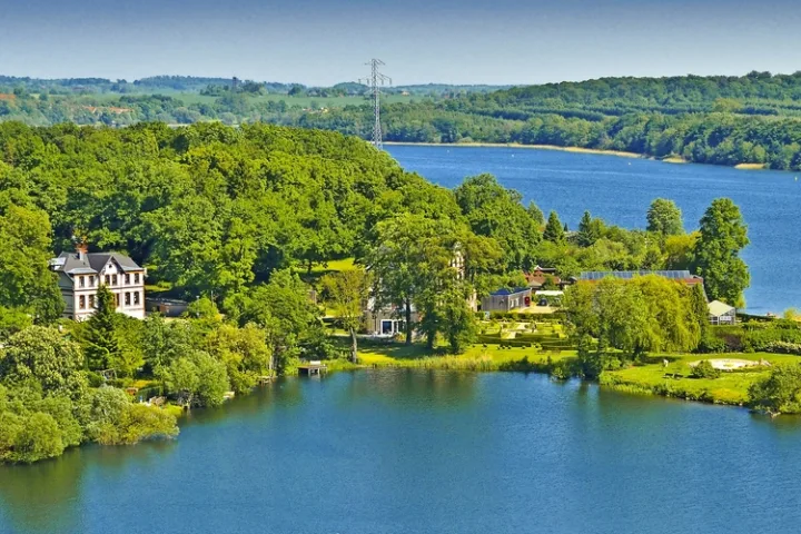 Blick zum Tiefwarensee, Mecklenburg, Deutschland.
