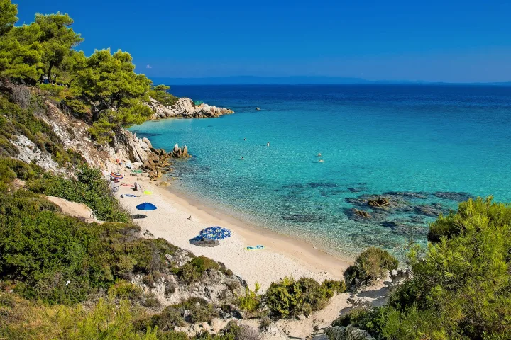 Strand Sithonia Halbinsel, Chalkidiki.