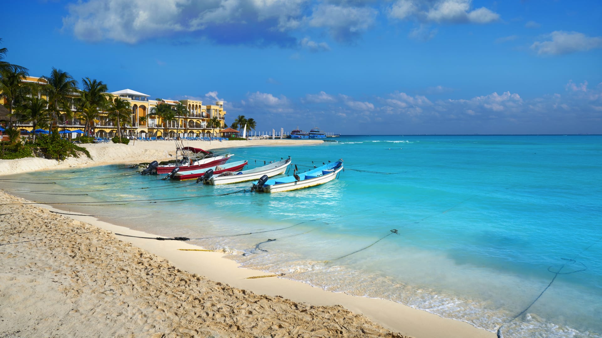 Strand Playa del Carmen an der Riviera Maya Karibik in Maya Mexiko