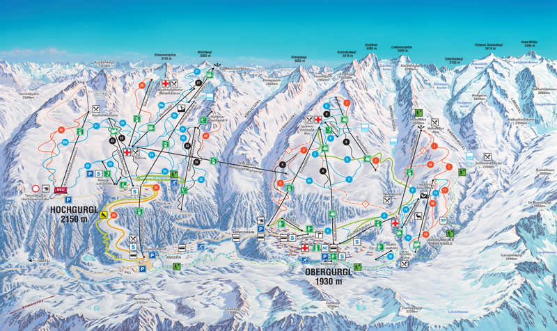 Austria Obergurgl Piste Map 