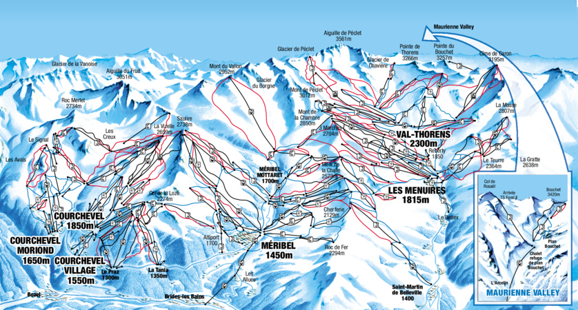 Three Valleys Skiing Holidays 2024 2025 Ski Holidays Inghams   3 Vallees Piste Map M18 