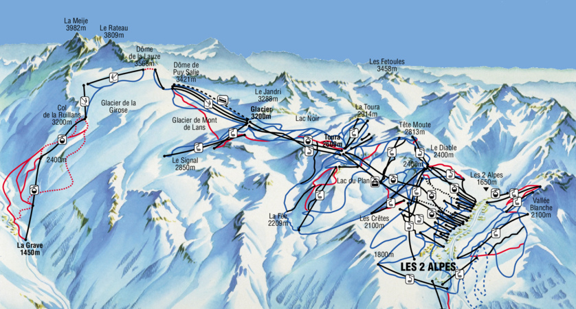 Les2alpes Piste Map 15 