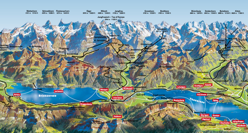 Interlaken Holidays 2023 2024 Holidays To The Bernese Oberland Inghams   Interlaken And Surrounding Area Map Captions 