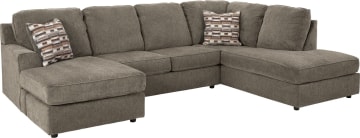O'Phannon 2 Piece Sectional with Chaise - Putty/Right Facing