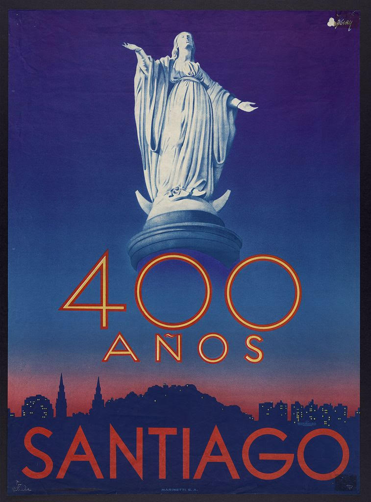Frame creator test image of Santiago tourism poster