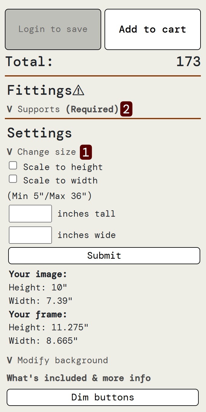 Frame creator instructions