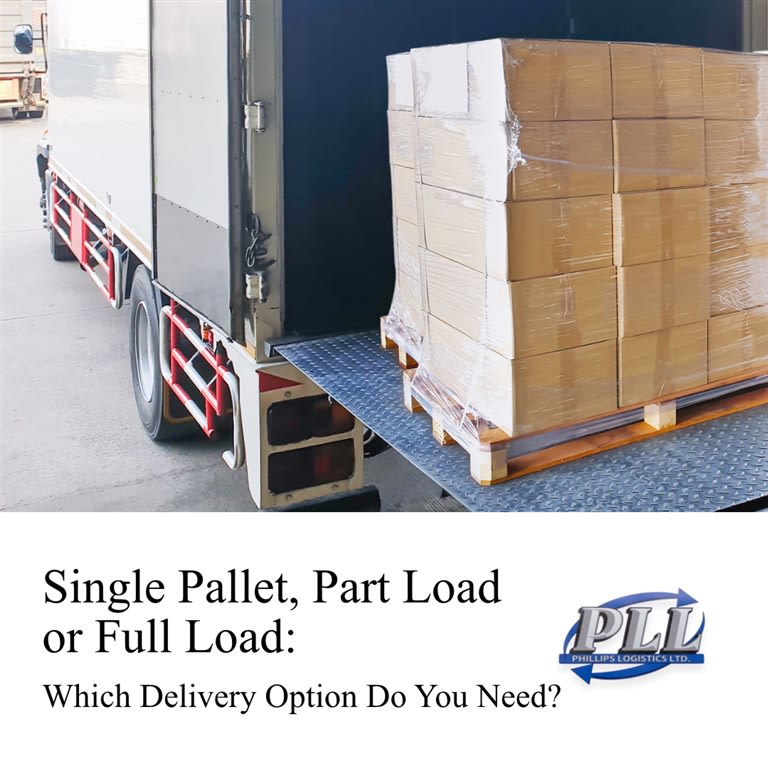 Single Pallet, Part Load or Full Load: Which Delivery Option Do You Need?