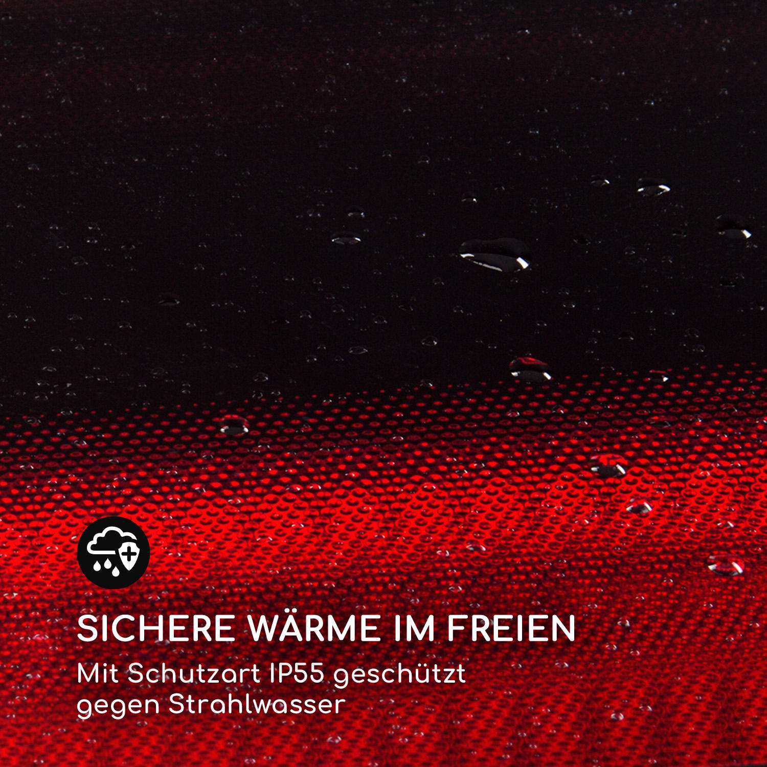 Phantom Heizstrahler Aluminium 900/1800W Fernbedienung grau 