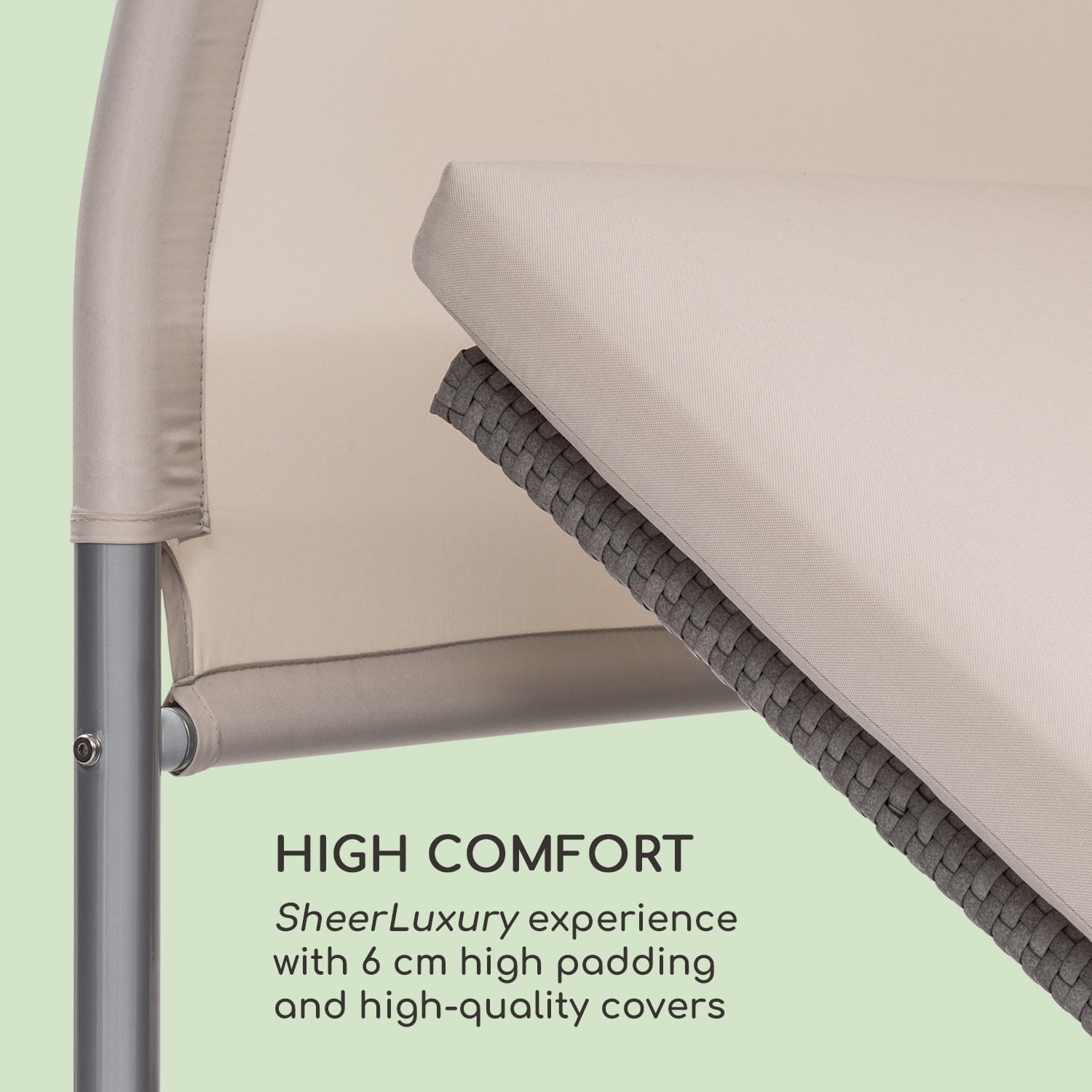 Eremitage Double Lounger, kétszemélyes napozóágy, alumínium / rattan, sötétszürke 