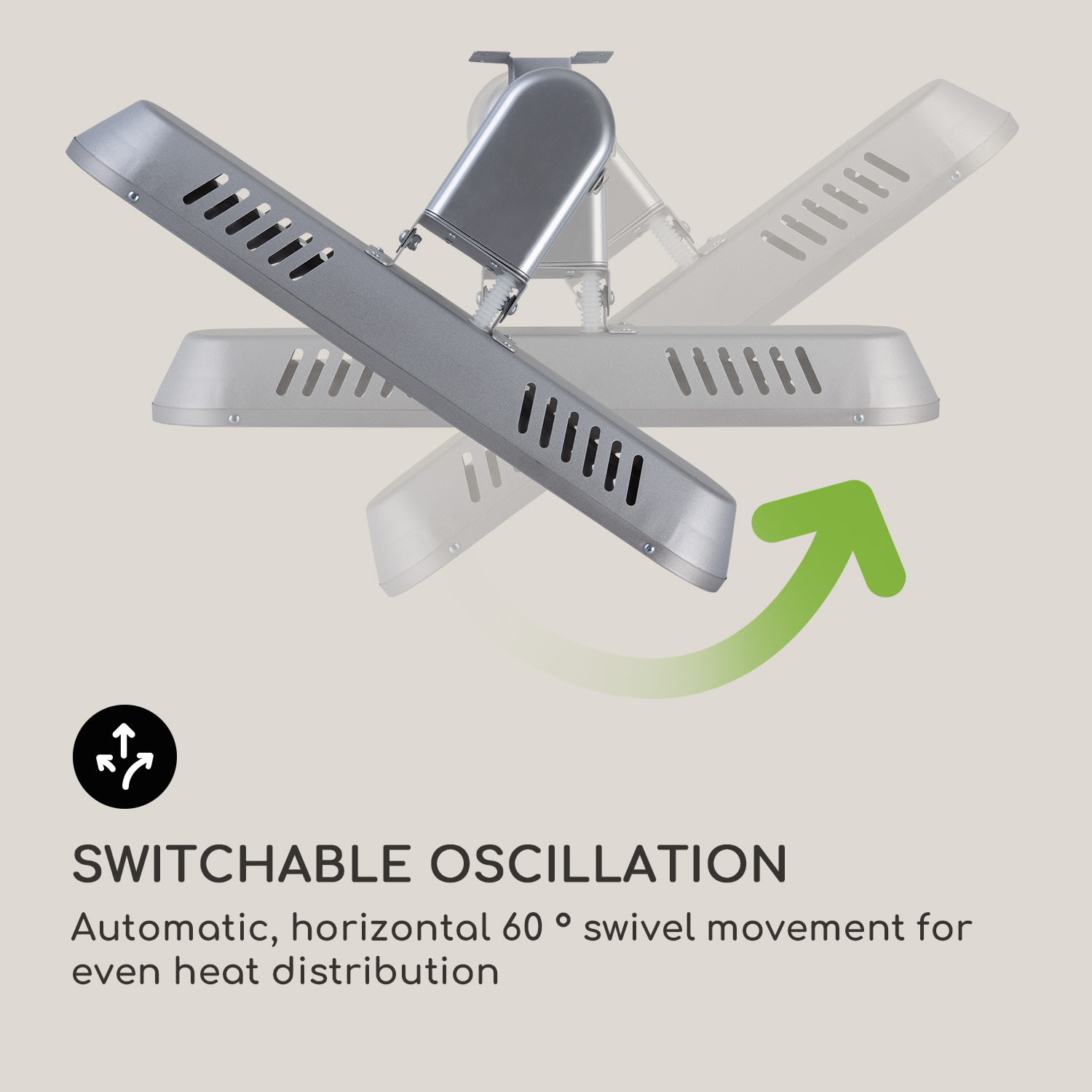 Gold Bar 2000 Swing infrarood terrasverwarmer 2000W 60° oscillatie 