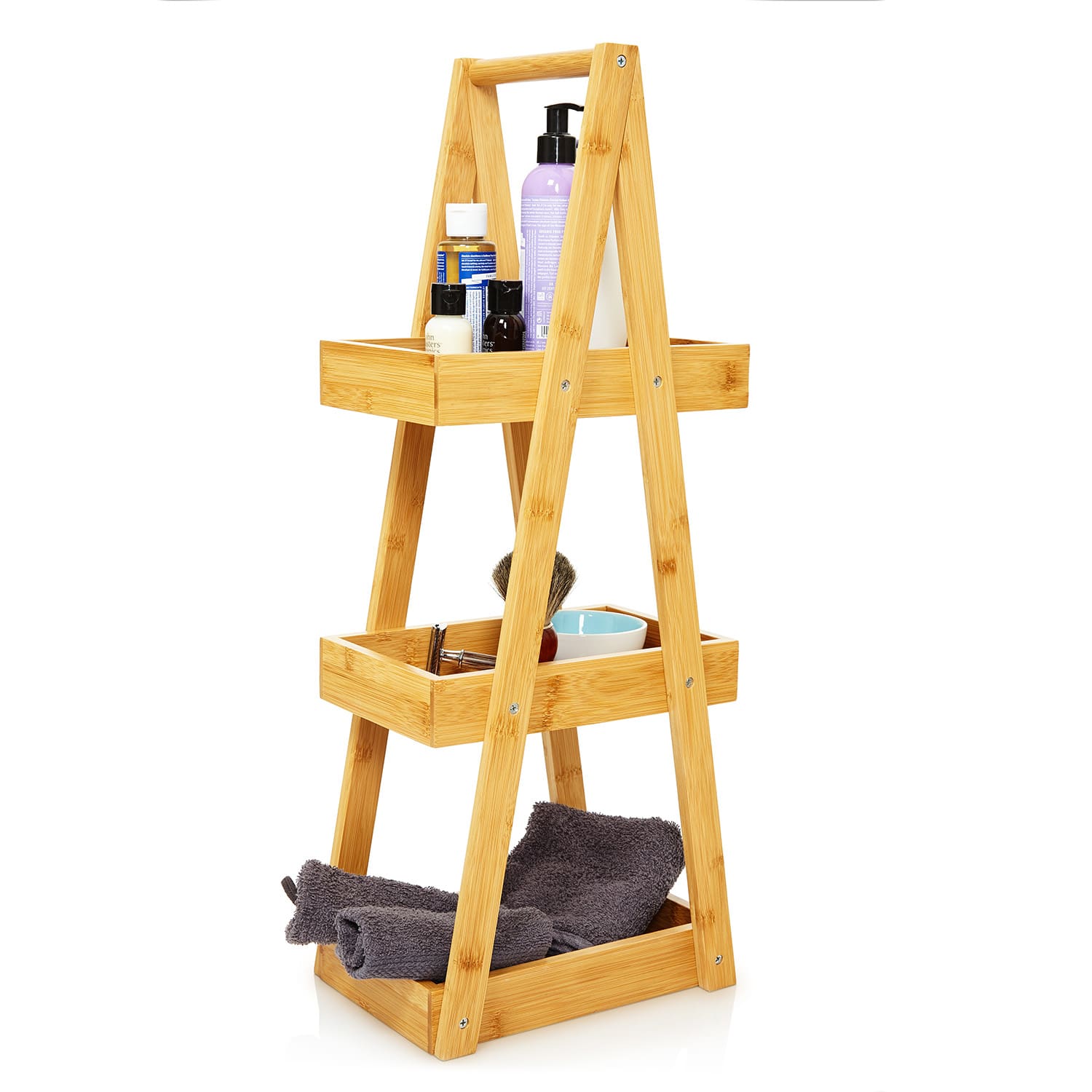 Premium Duschregal 26 x 66 x 18cm wasserunempfindlich  Bambus 