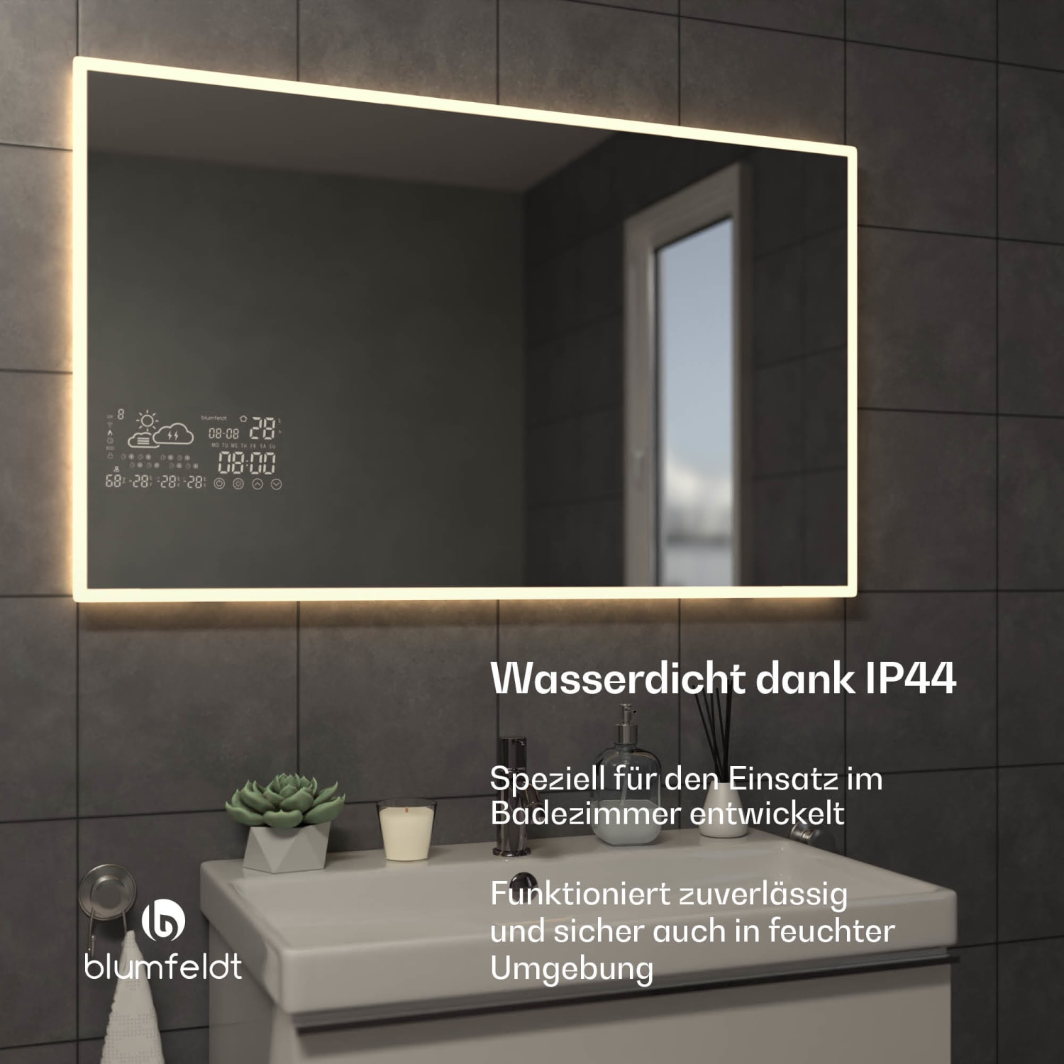 Infrared Heater | Smart Mirror | Infrarot | 500 W | IP44 100 x 60 cm | 500 W