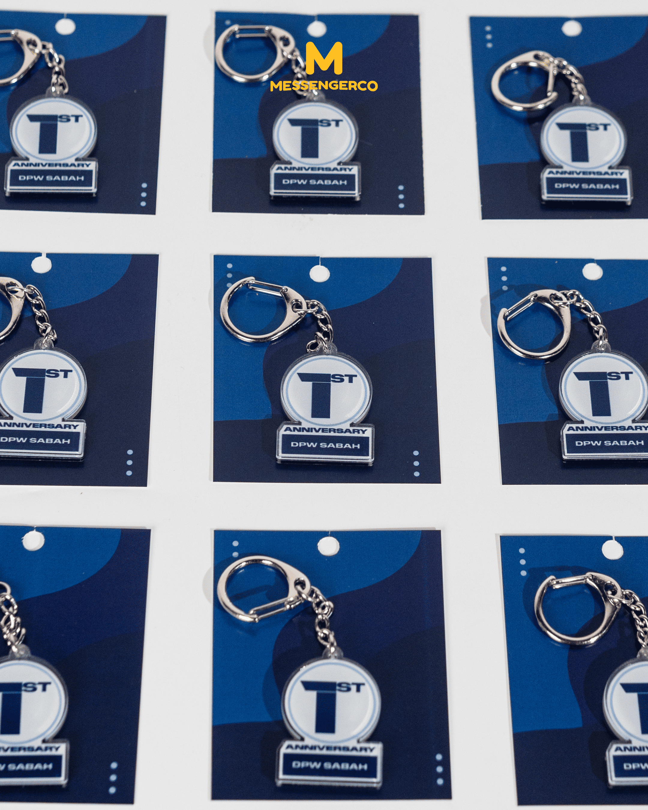 A customised acrylic keychain with a unique custom design; perfect for personal or promotional use.
