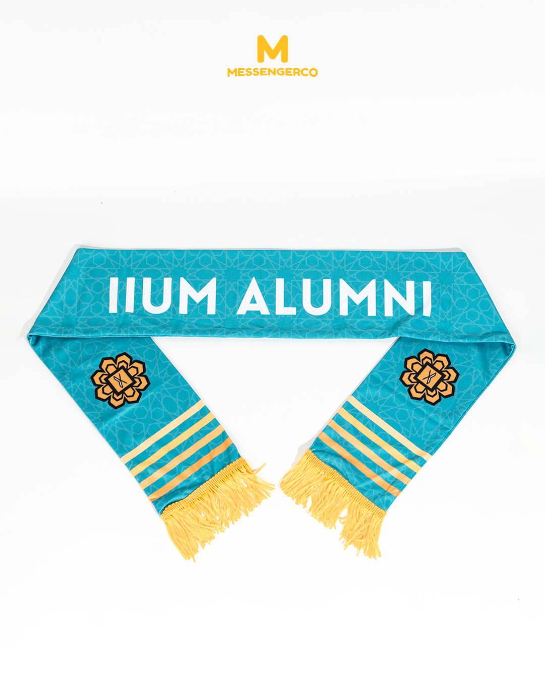 Customised MAFLA with custom design for IIUM, featuring distinct branding elements suitable for a university-related product showcase.