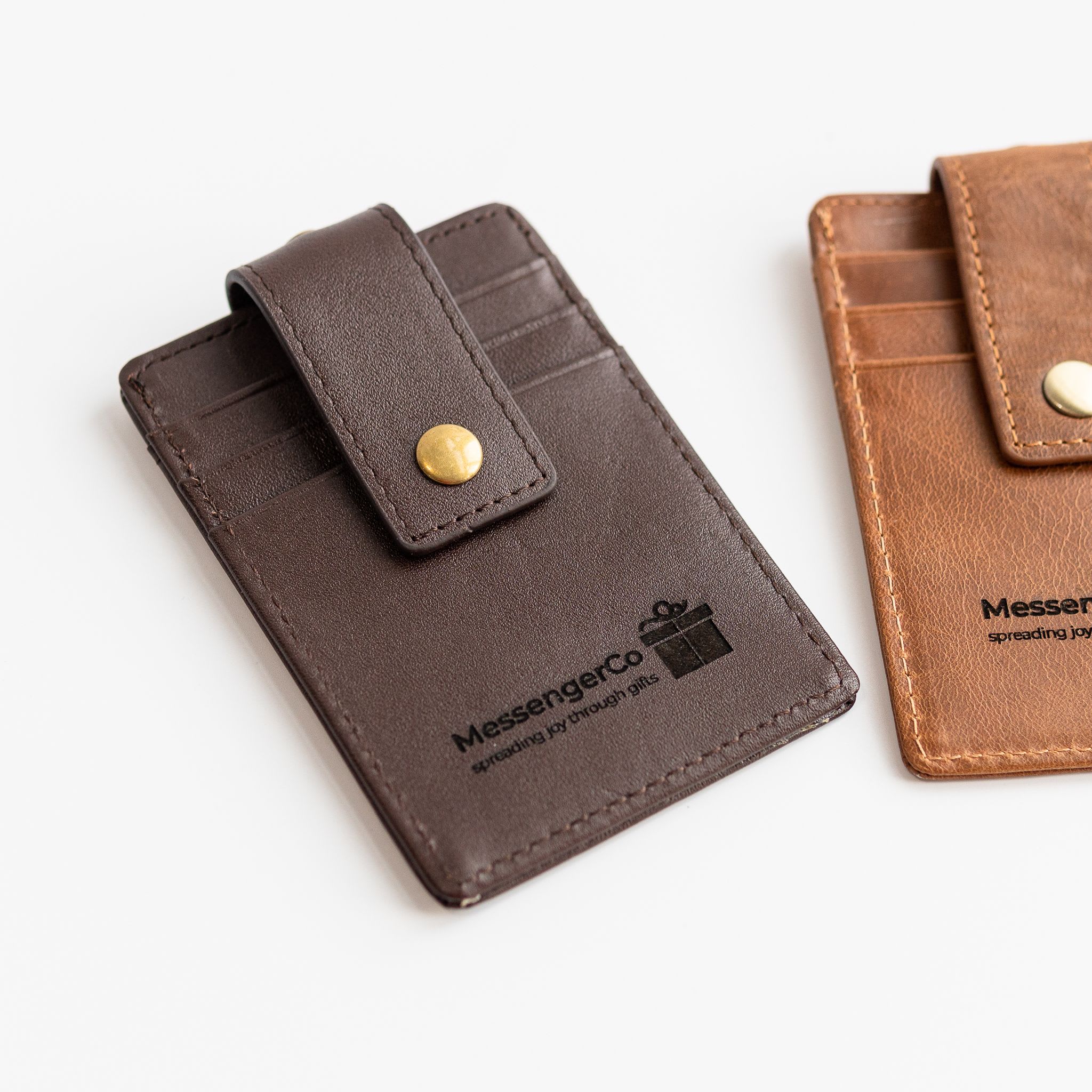 Personalised engraved multi slot id card holder + lanyard set - genuine leather product photo square-5