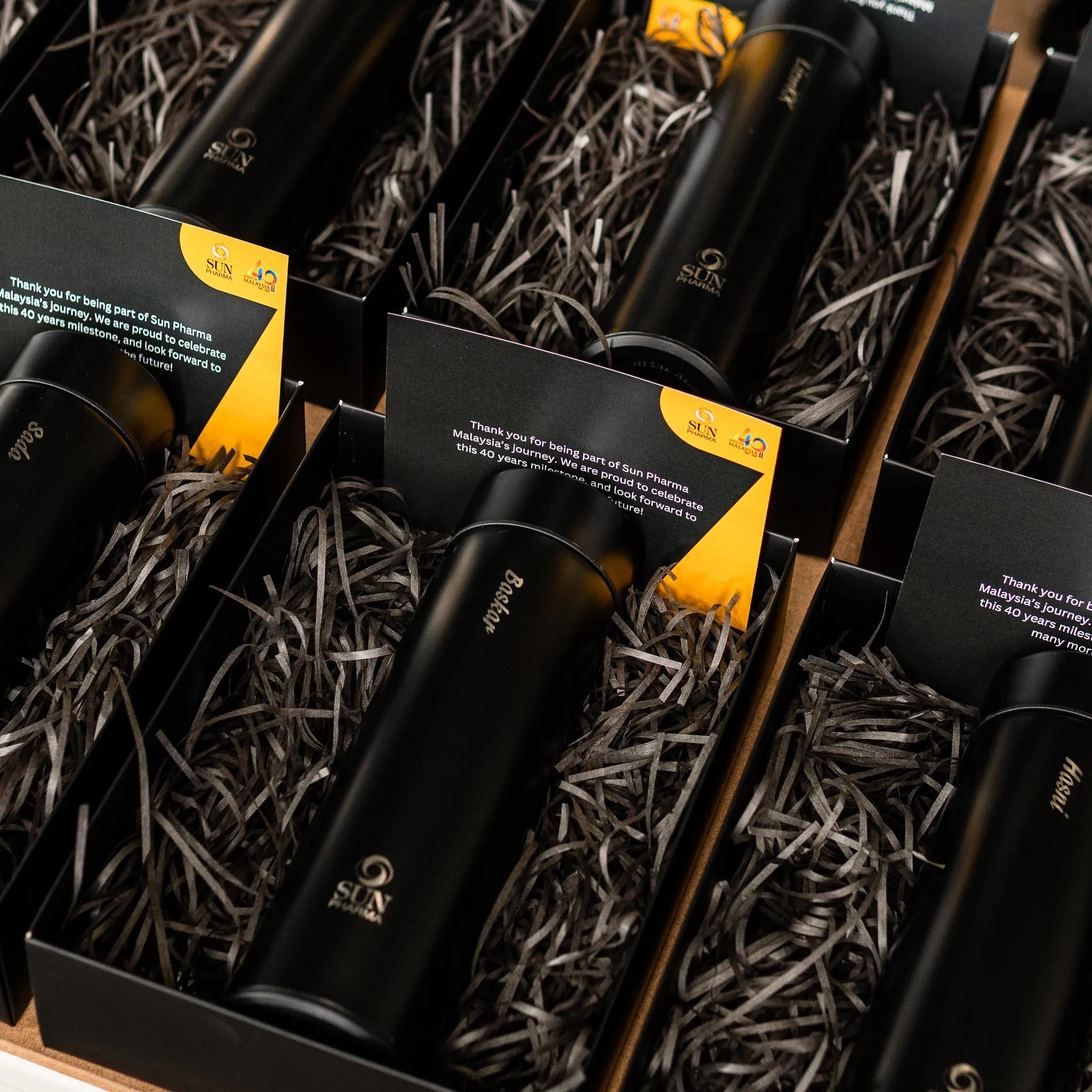 Corporate gift personalised tumbler flask set - sun pharma product photo square-3