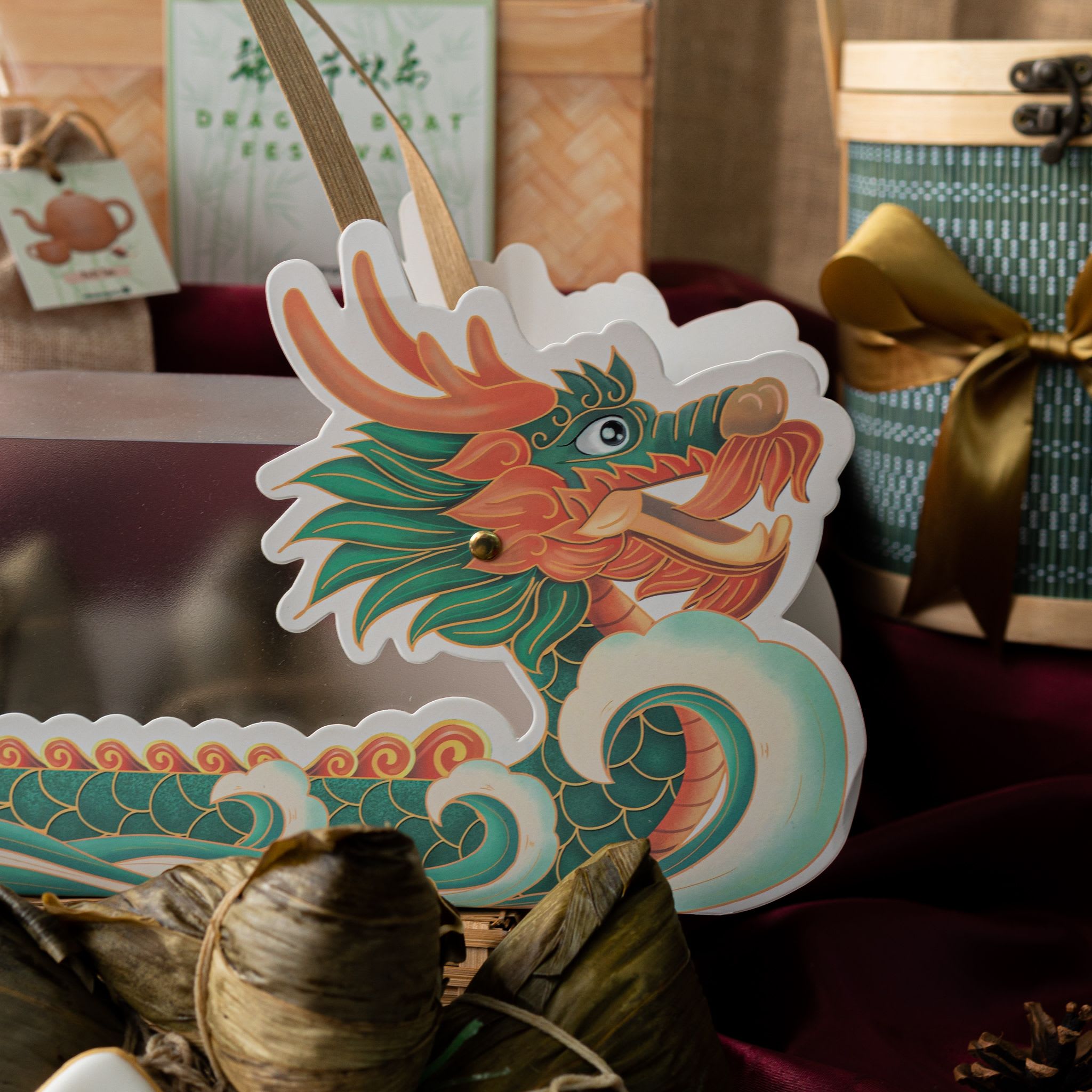 Dragon boat gift set - zongzi dragon product photo square-6