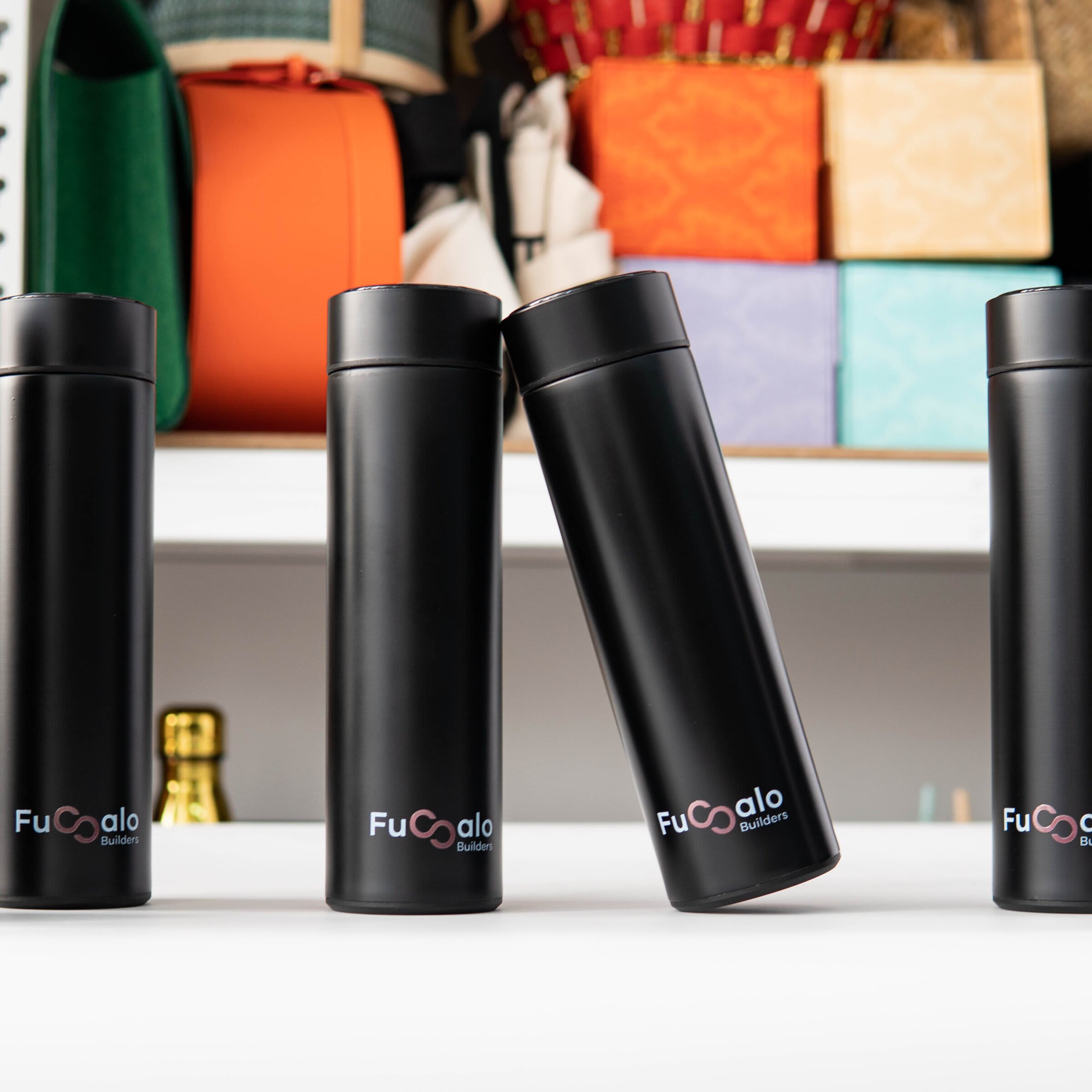 Custom logo thermos flask - fusalo builders product photo square-3