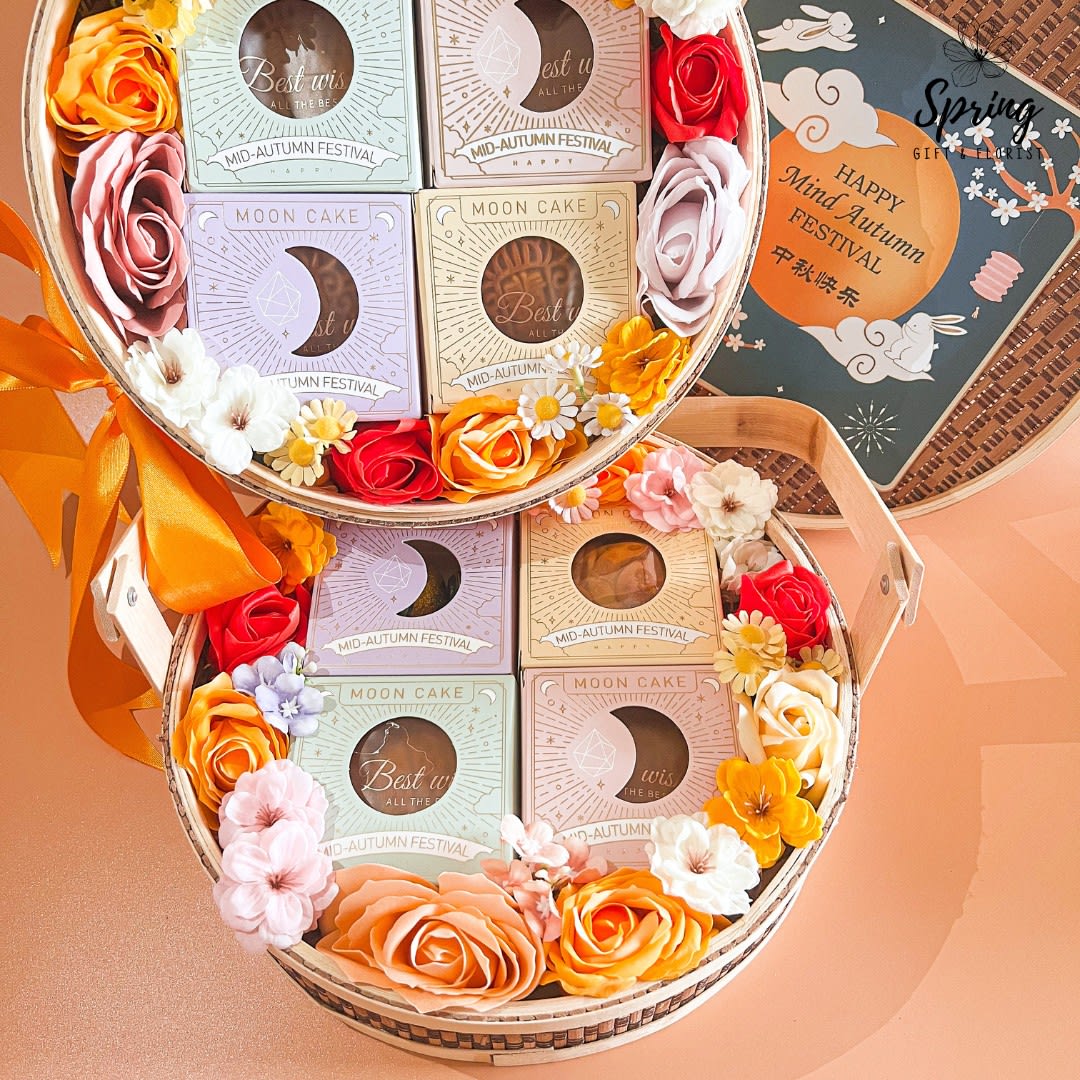 Prosperity double layer musical rattan basket set a - spring2u product photo square-4