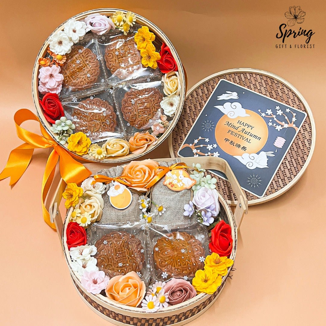 Prosperity double layer musical rattan basket set b - spring2u product photo square-4