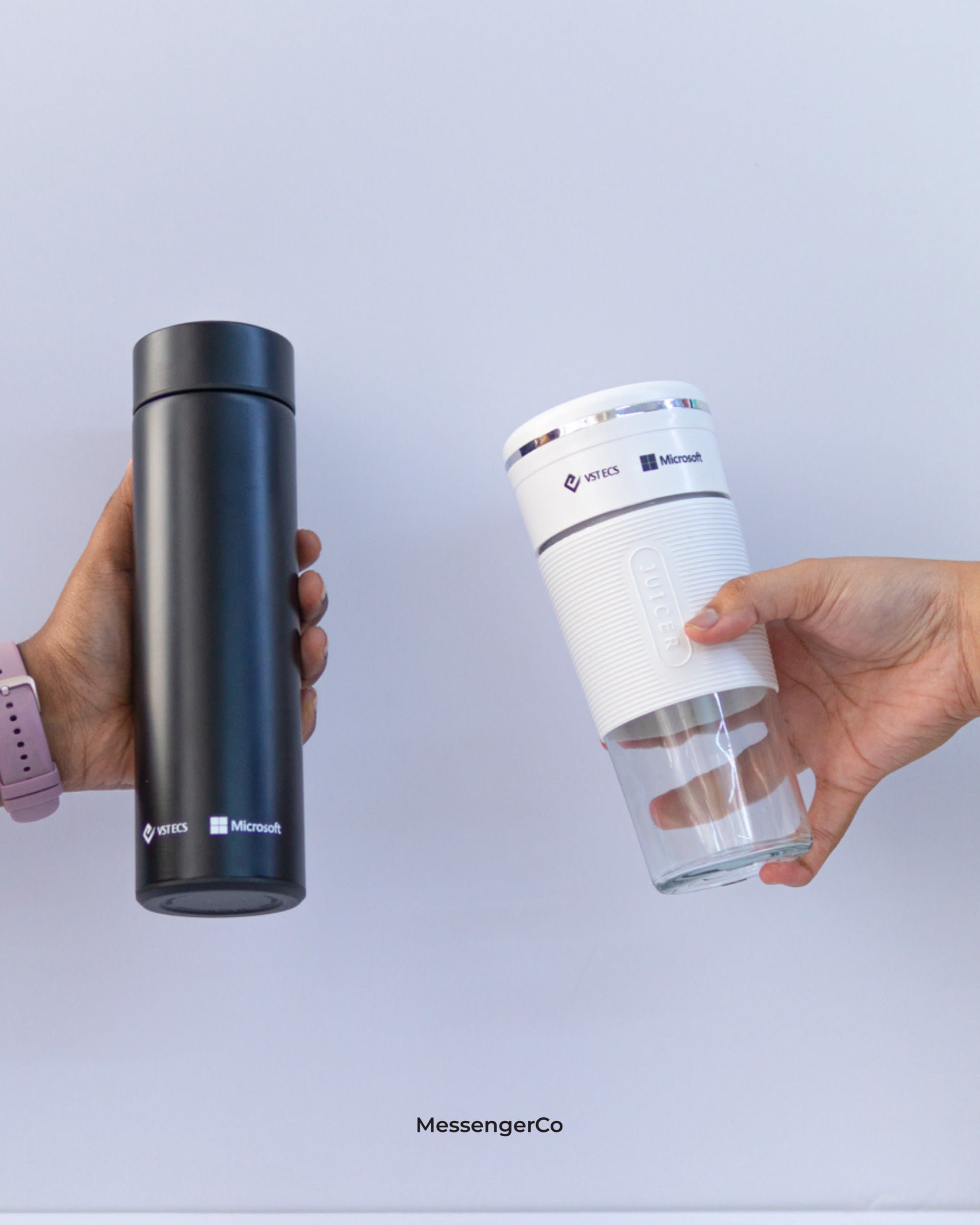 Flask gift set - vstecs x microsoft product photo portrait-2