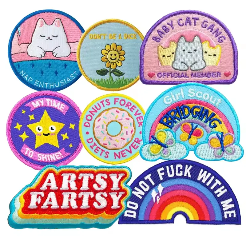 samples fabric patches cute pastel colour