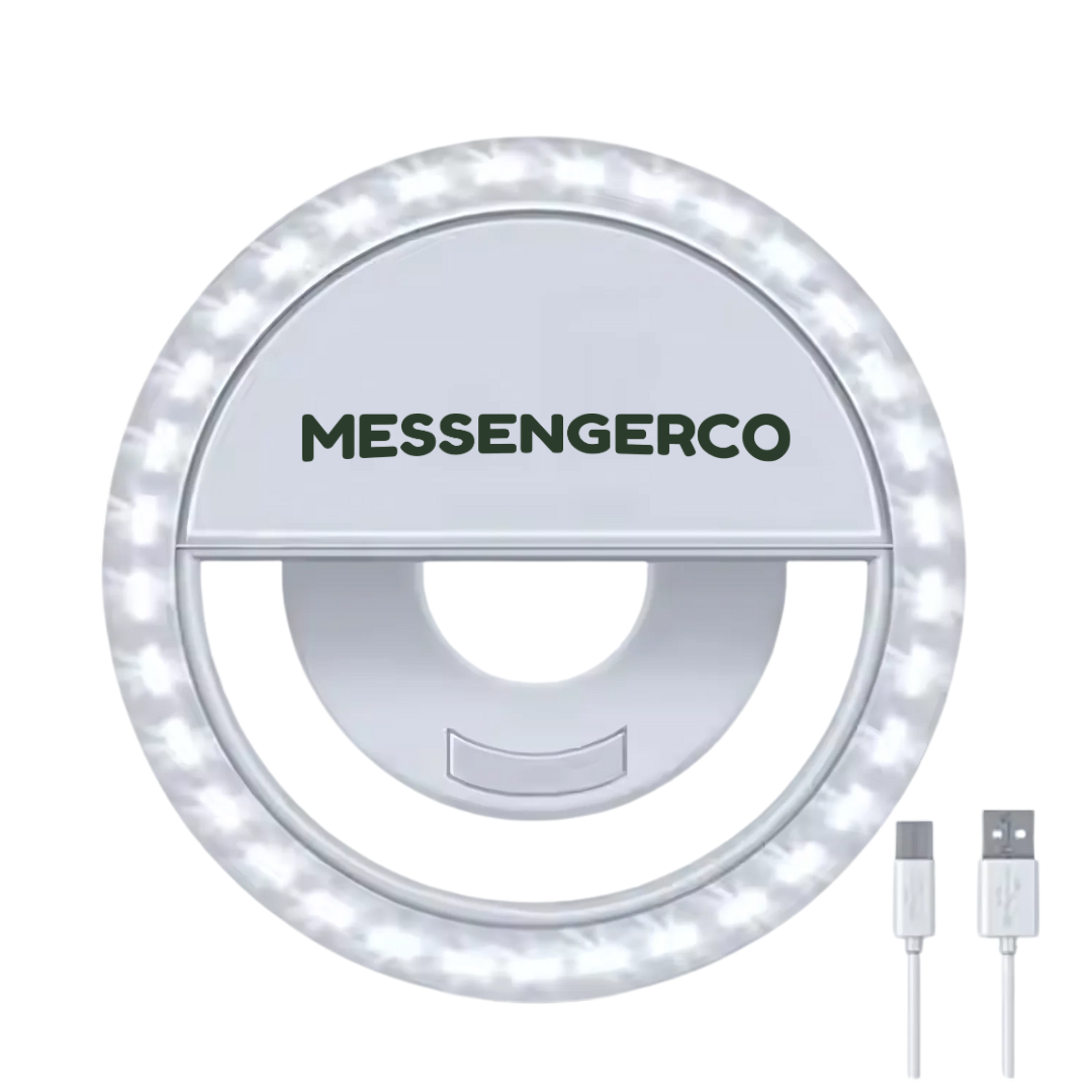 selfie-ring-light-with-logo-printing white