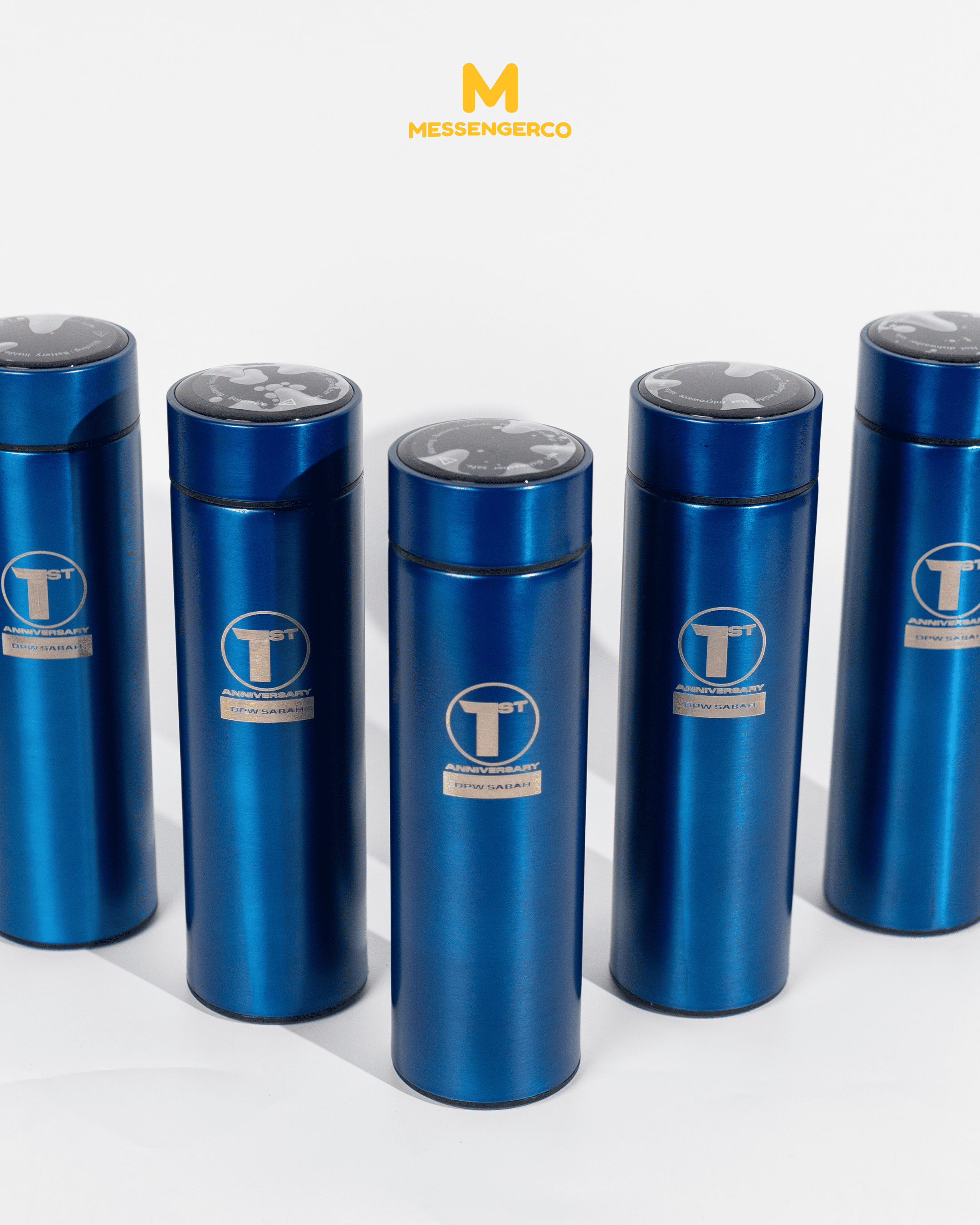 A water tumbler with a logo laser engraved on it, ideal for brand promotion or personal use.