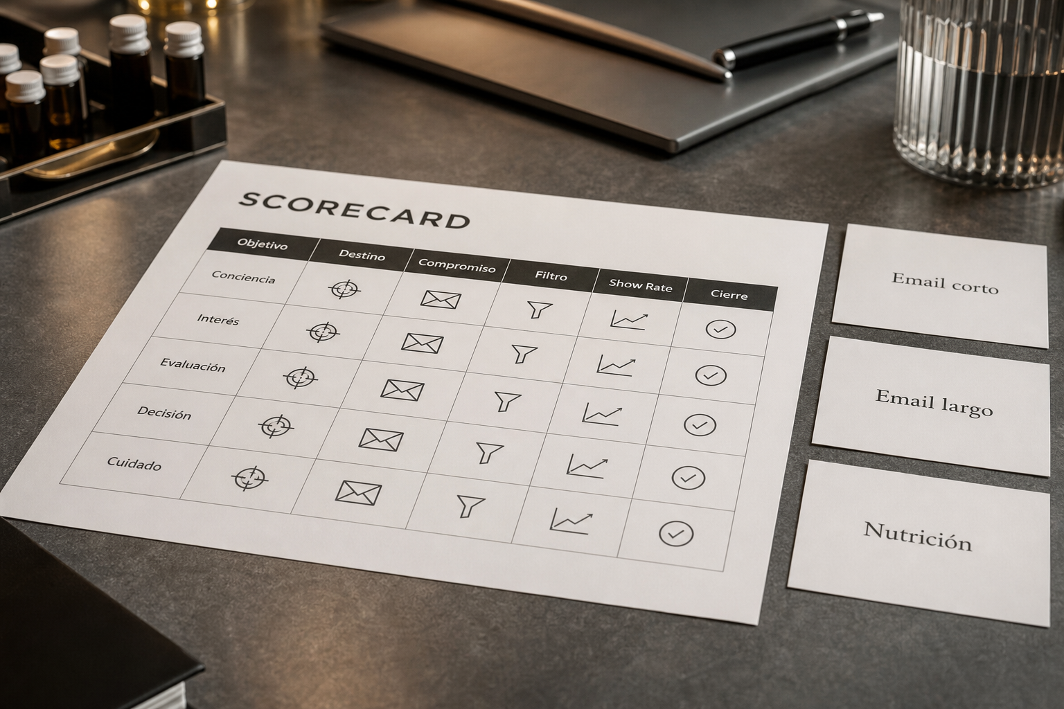 Score Card Email El scorecard de email clínico