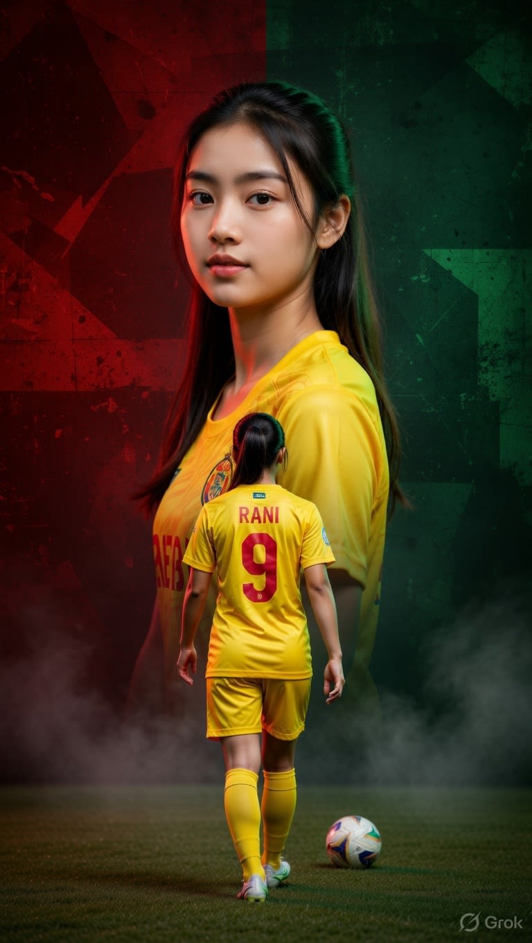 Cinematic Football Poster with Custom Player Portrait and Dual Composition Sports Design preview 2