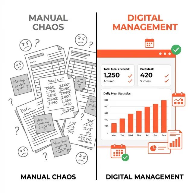 Manual chaos vs digital management comparison